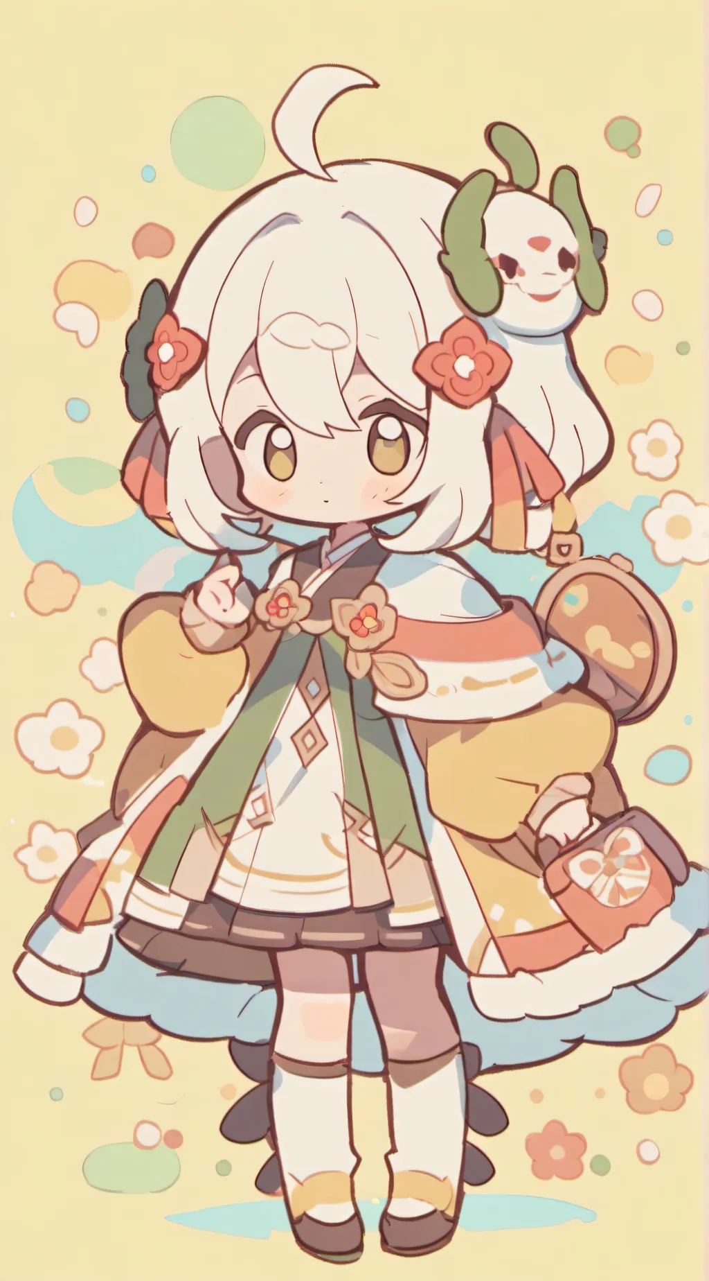 ai character: Smiling critters background