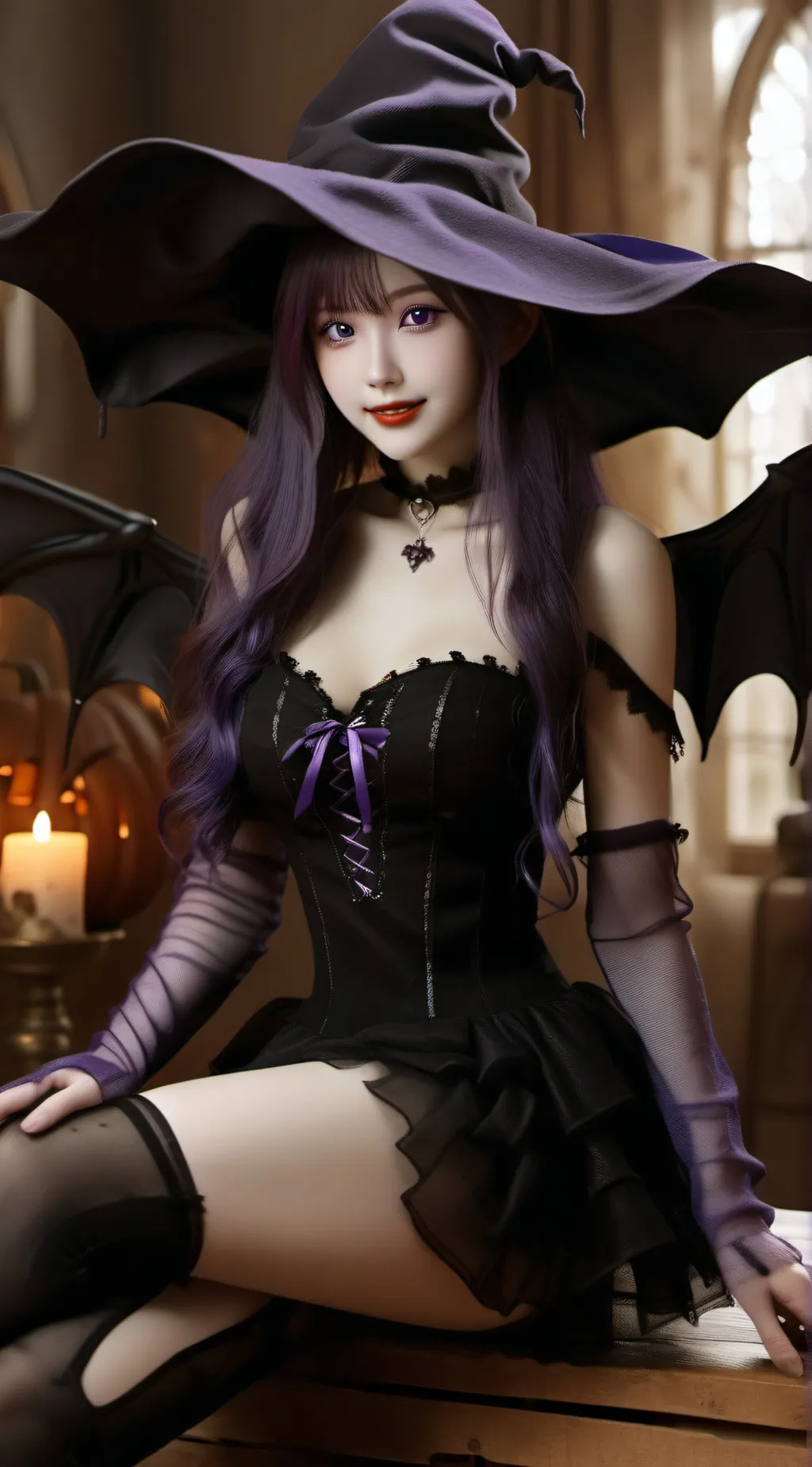 ai character: Hallie Ween background