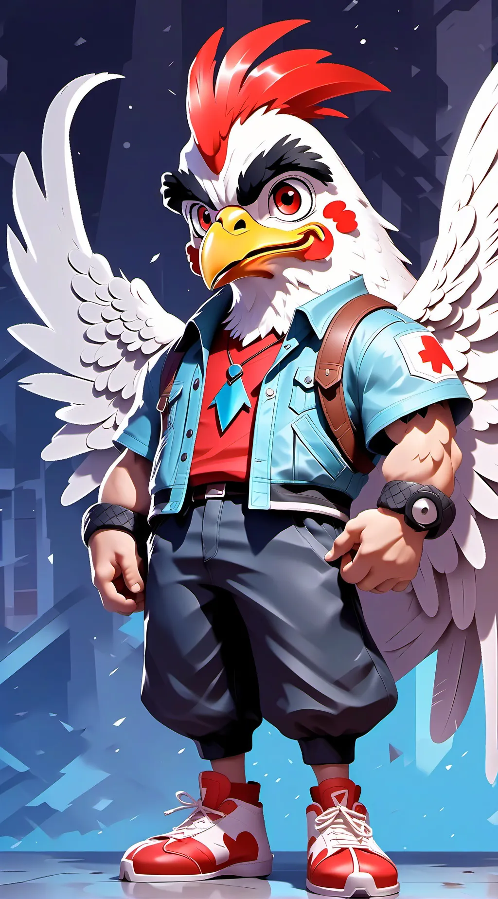 ai character: poulet background