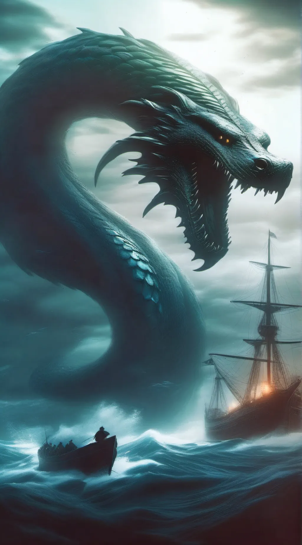 ai character: jörmungandr  background