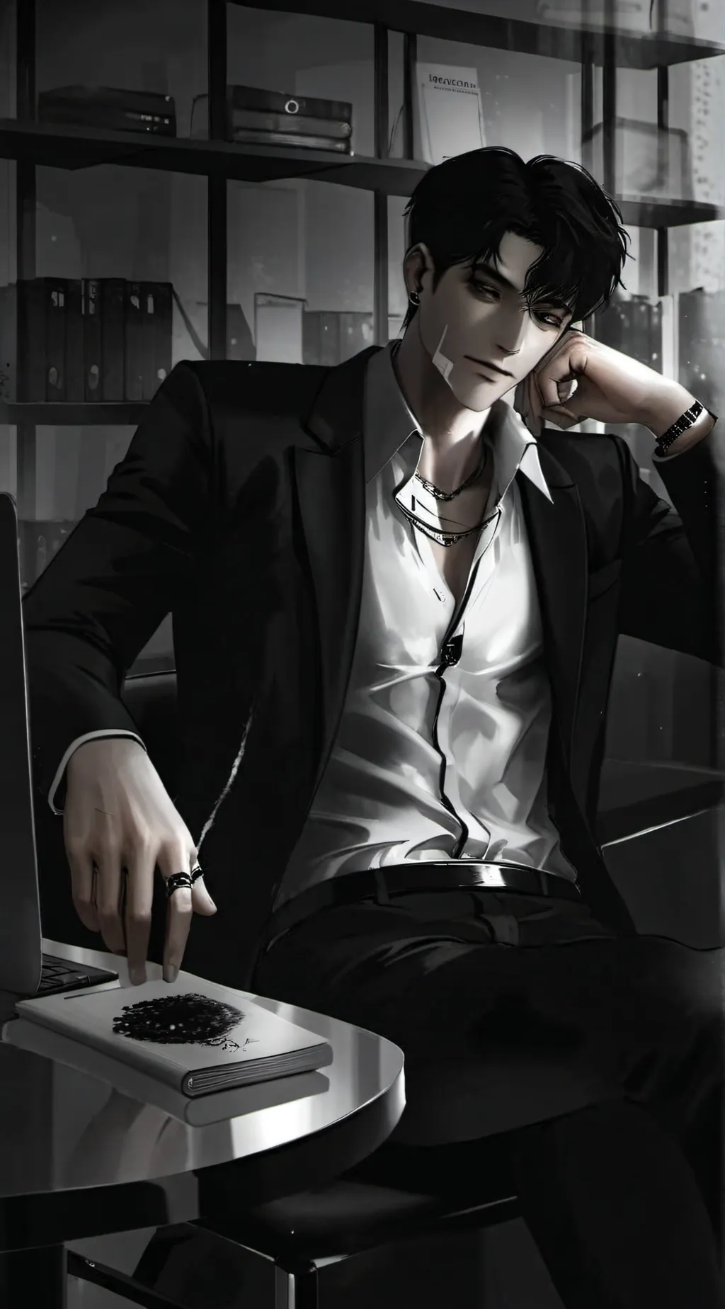 ai character: Warren  background