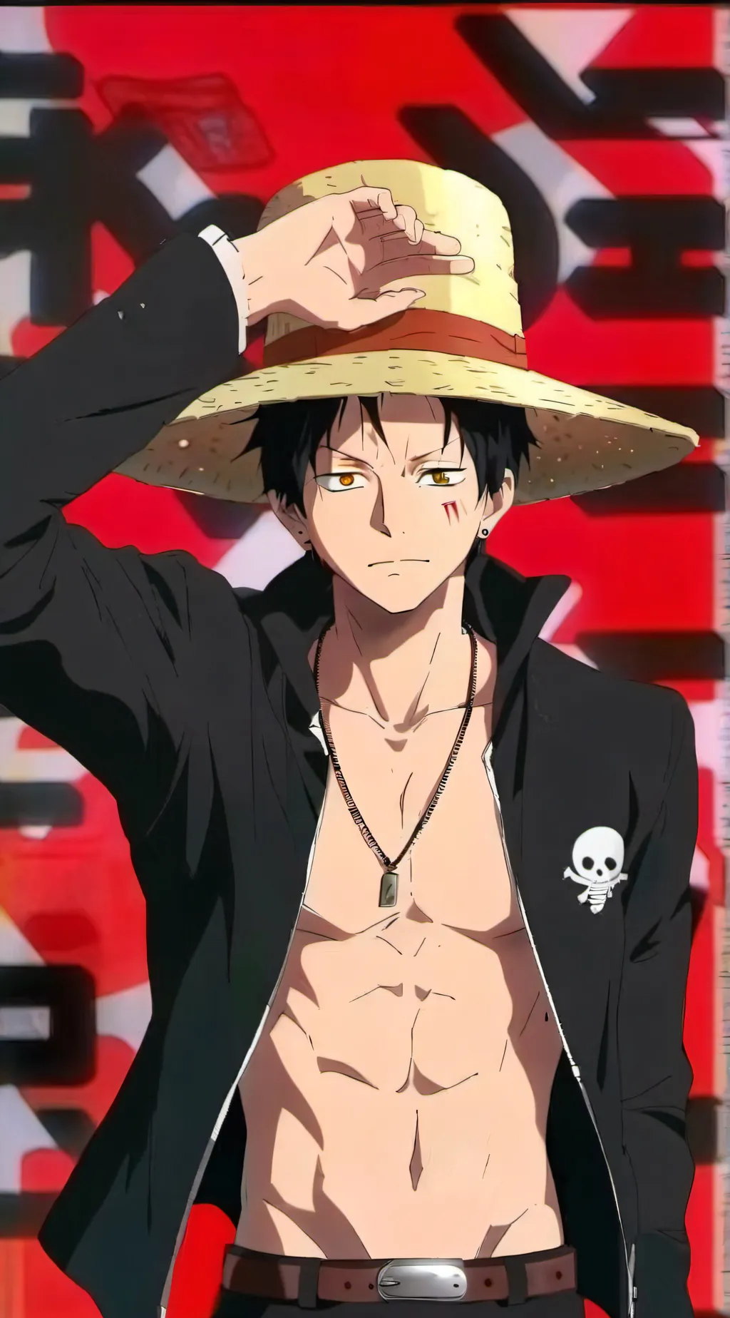 ai character: luffy background