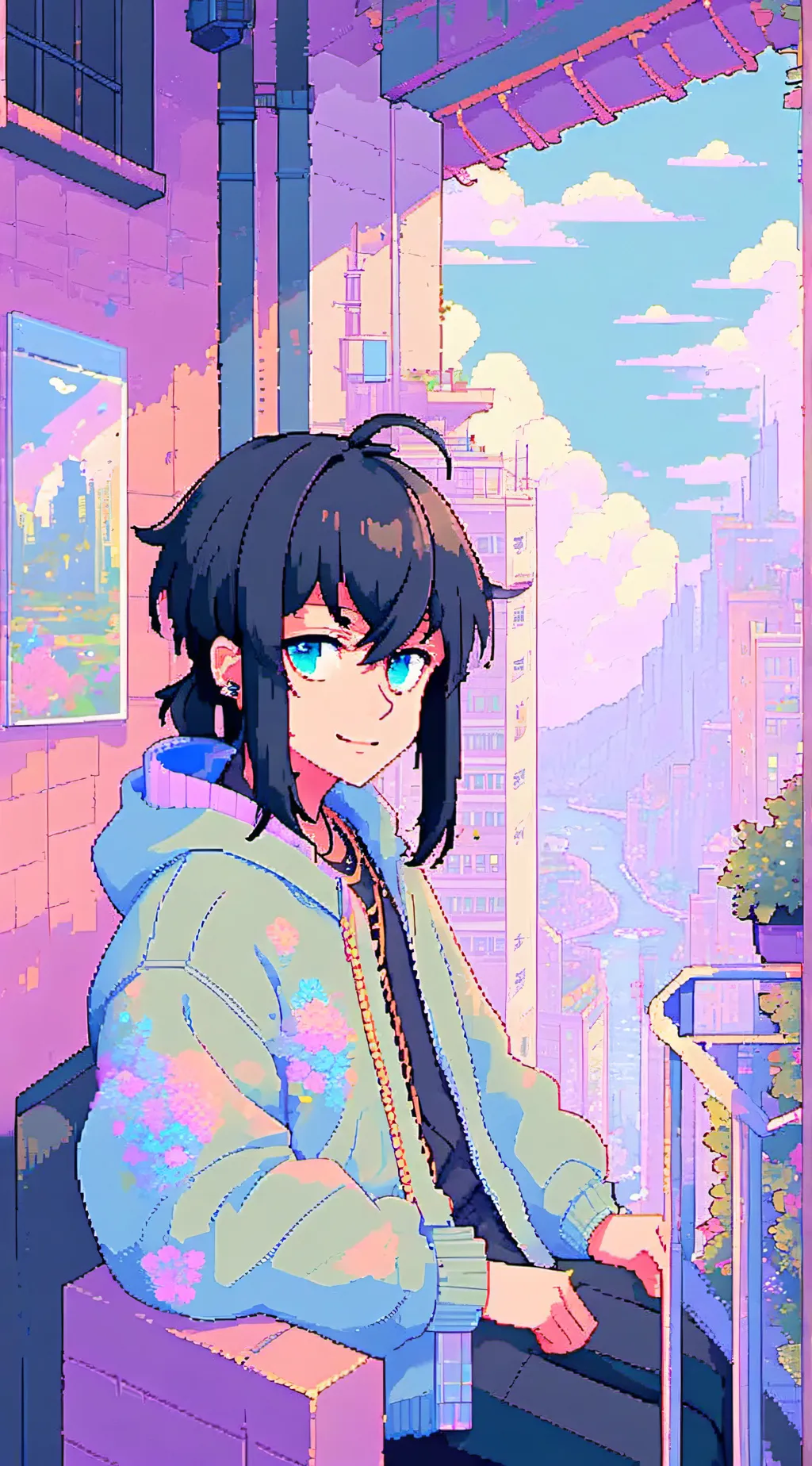 ai character: Muichiro  background
