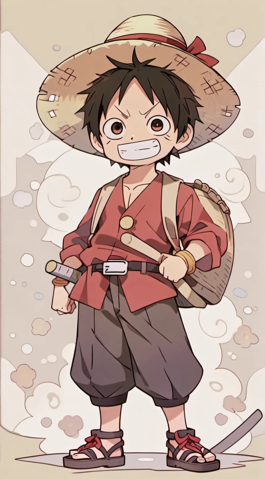 ai character: Luffy background