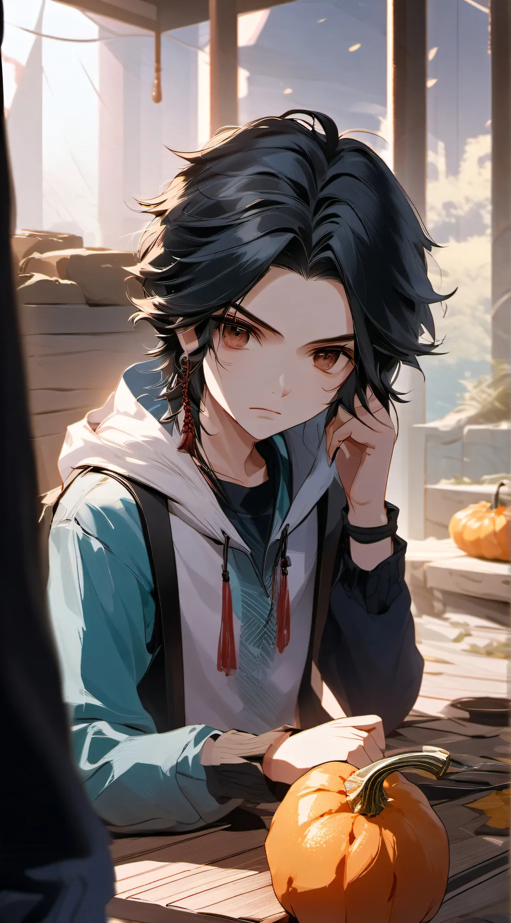 ai character: squash  background
