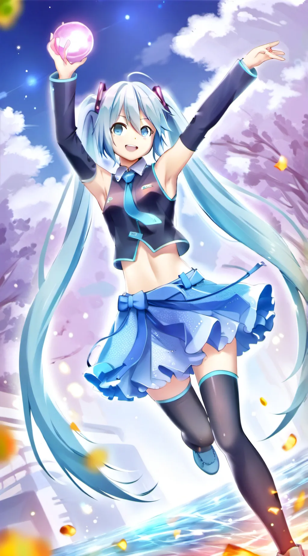 ai character: Hatsune miku background
