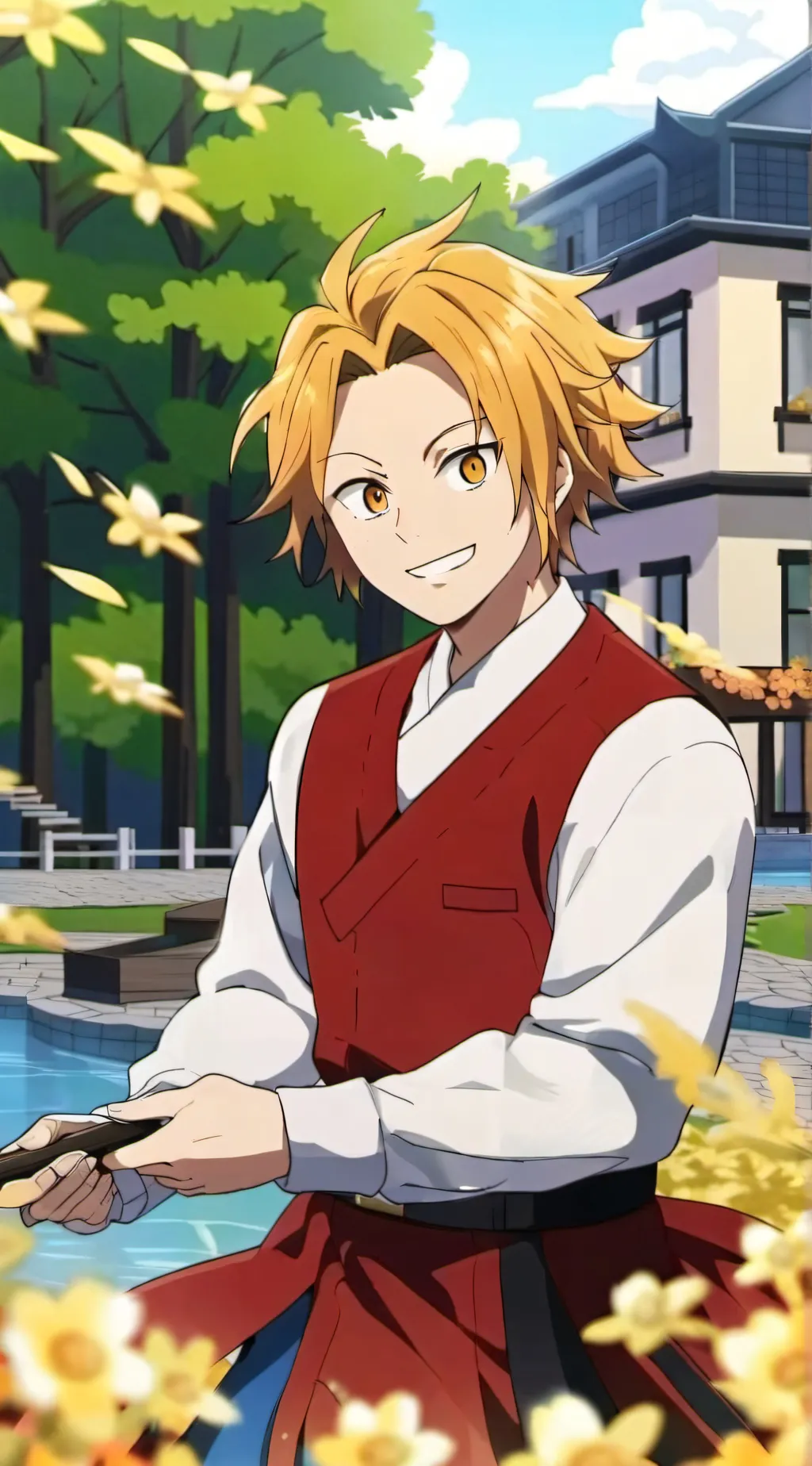 ai character: Kyojuro Rengoku background