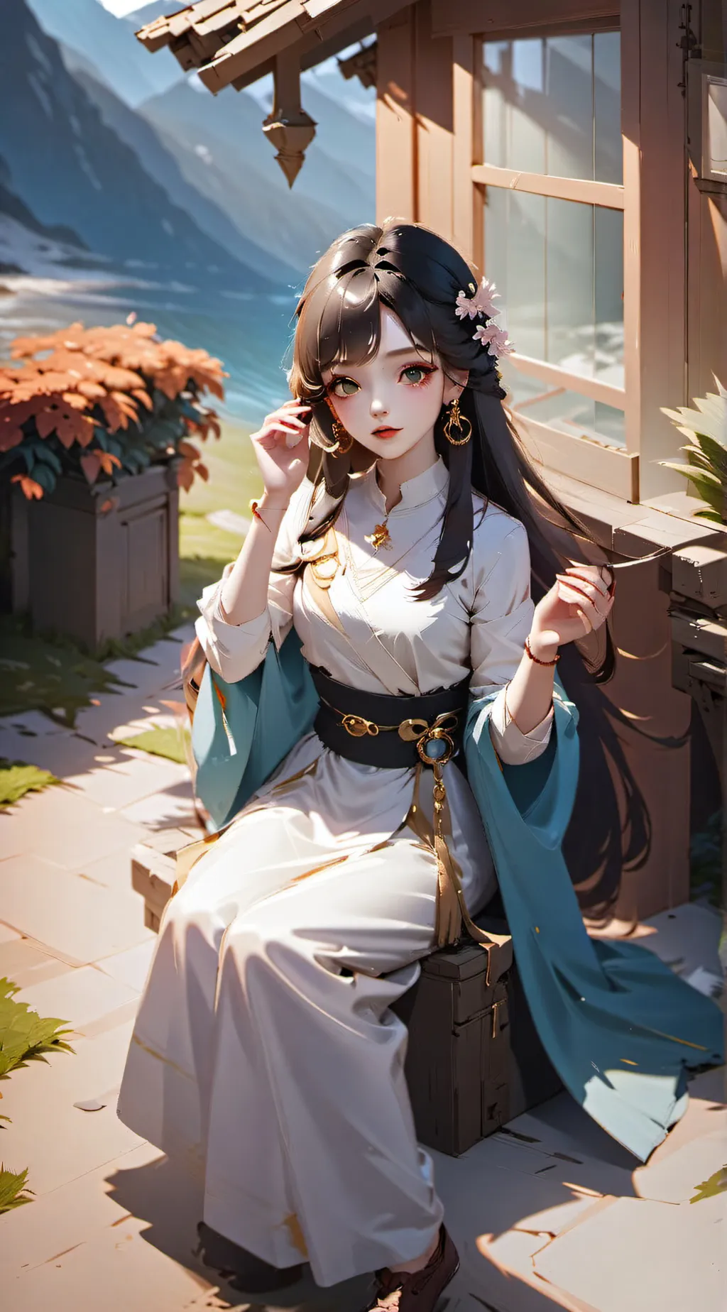 ai character: Amber background