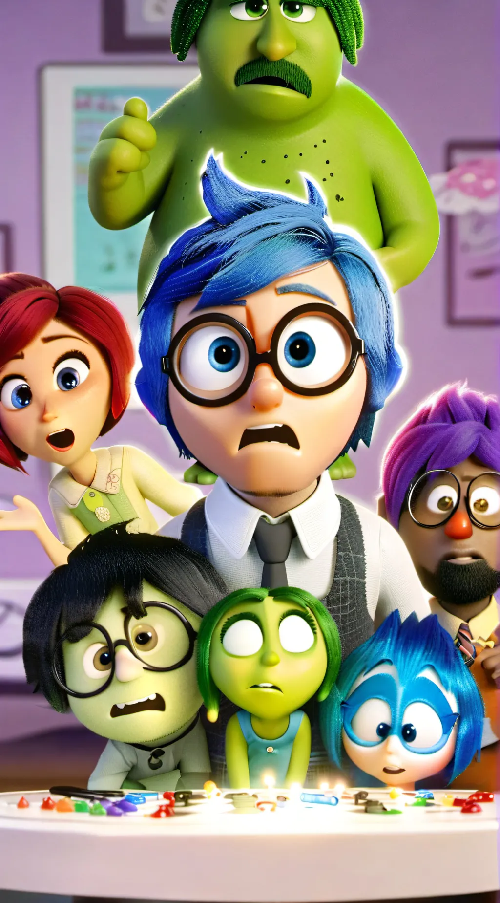 ai character: Inside out 2 background