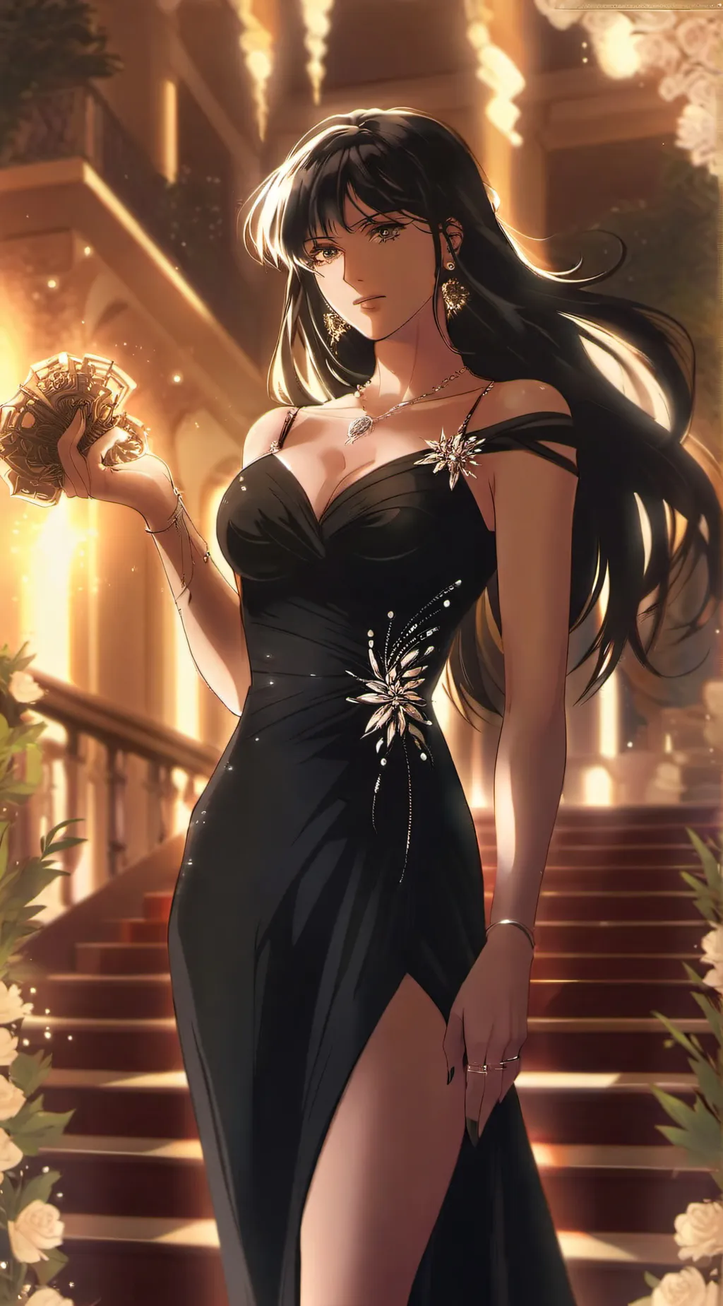 ai character: school prom background