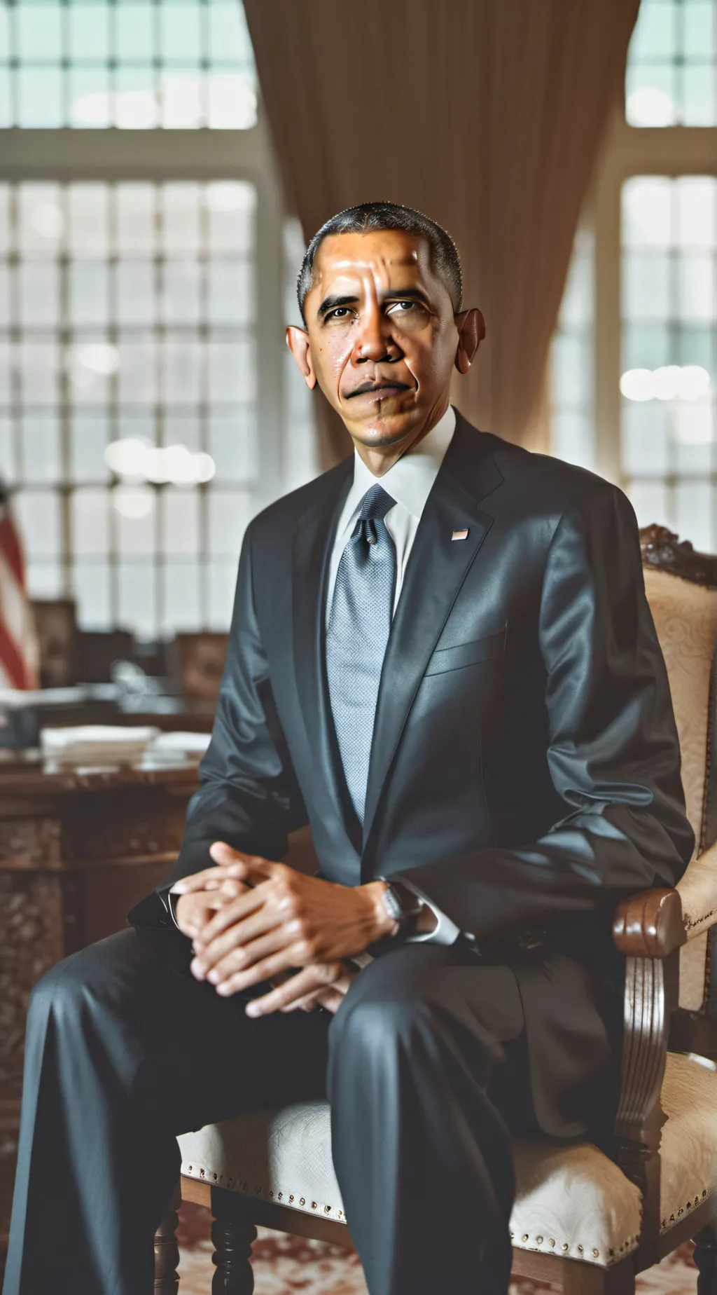 ai character: Barack Obama background