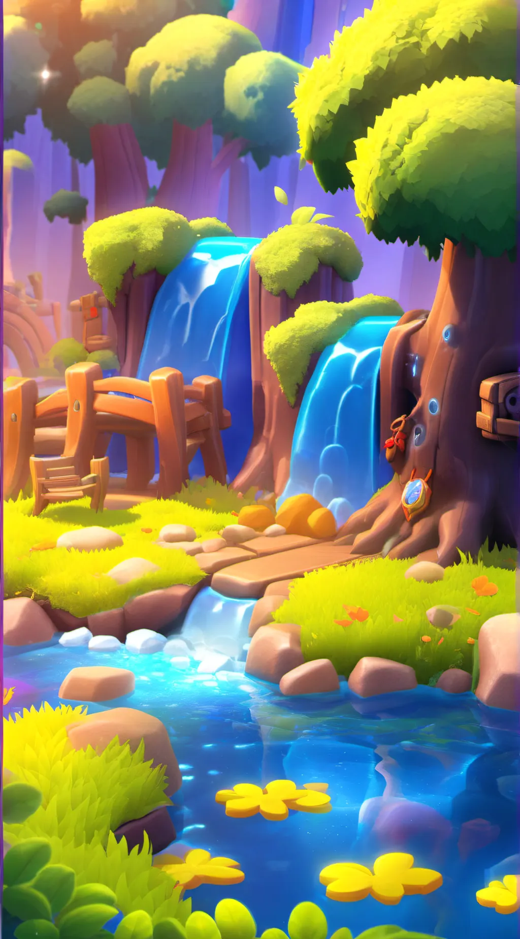 ai character: Trees background