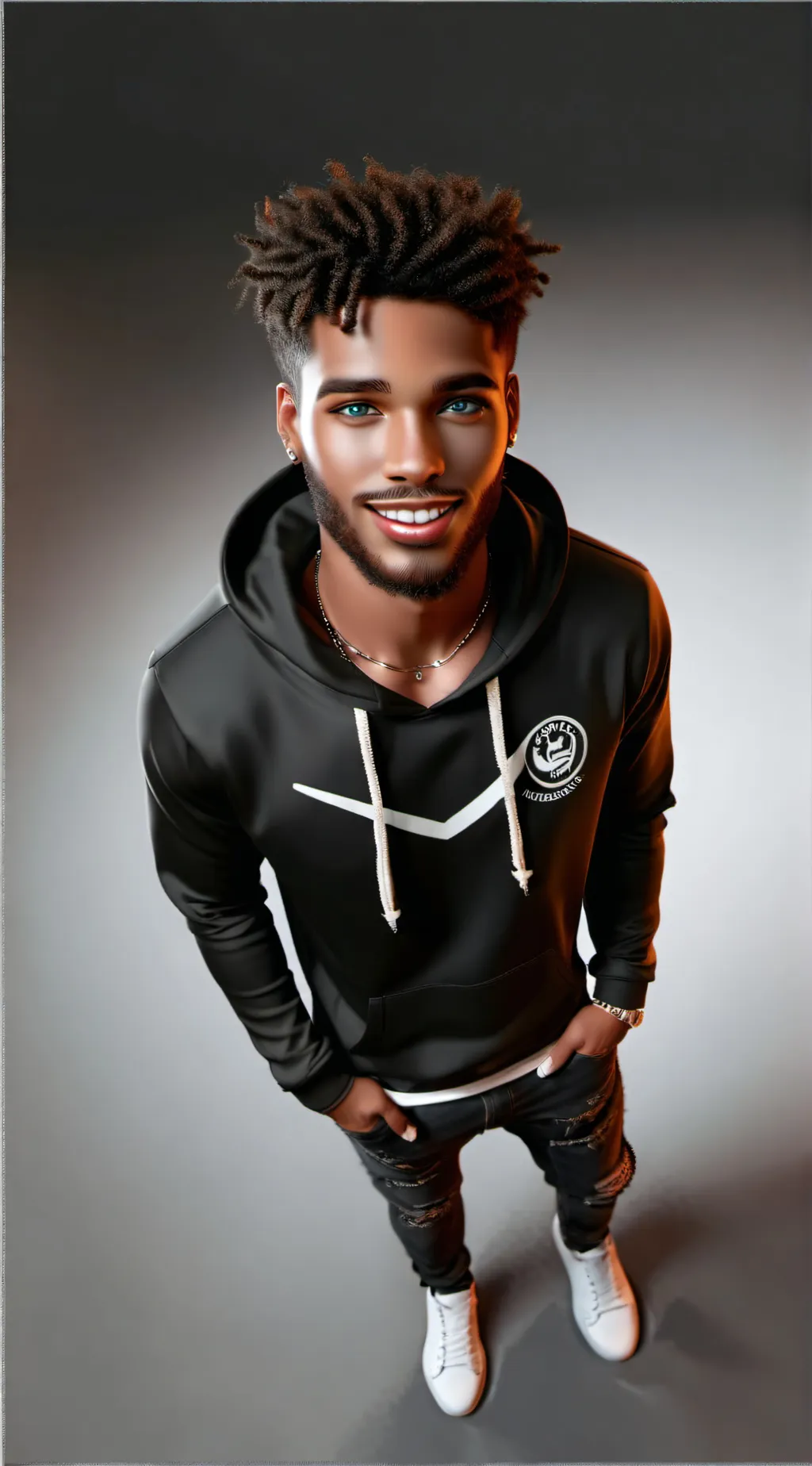 ai character: (nike model)bryson background