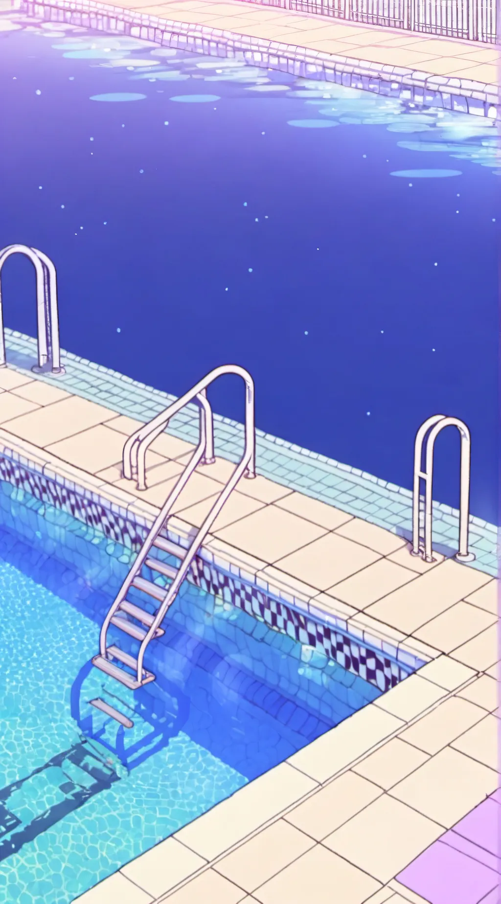 ai character: MHA pool party background