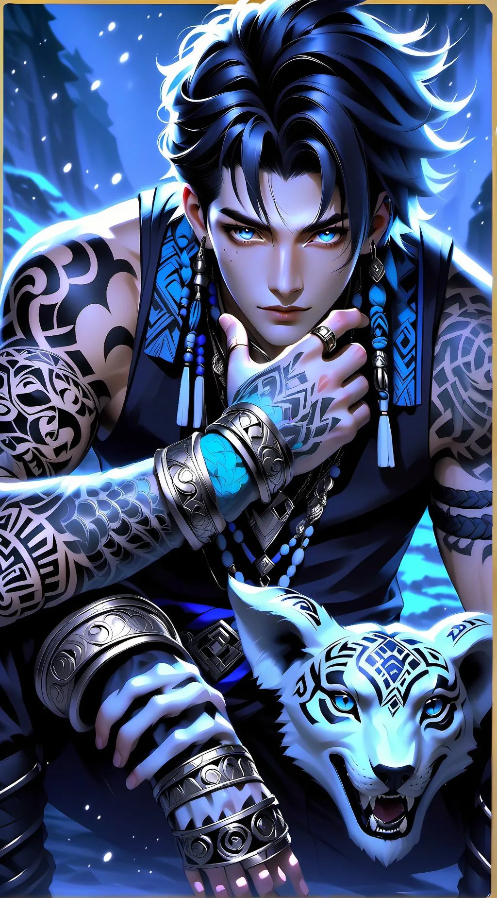 ai character: Lucien  background