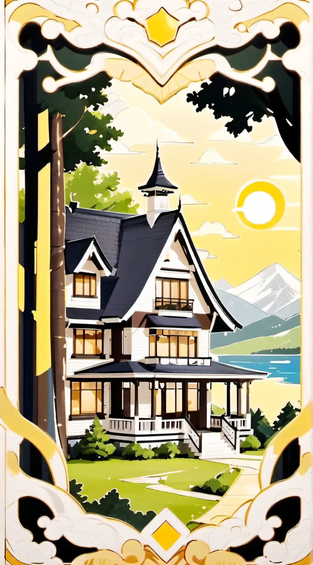 ai character: Hpgwarts House background