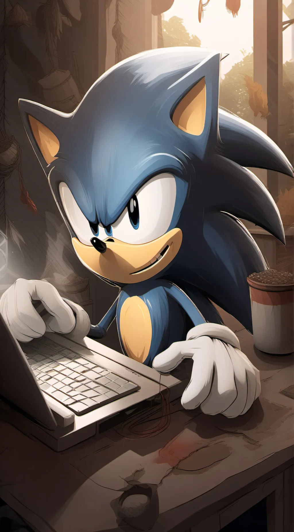 ai character: sonic's livestream background