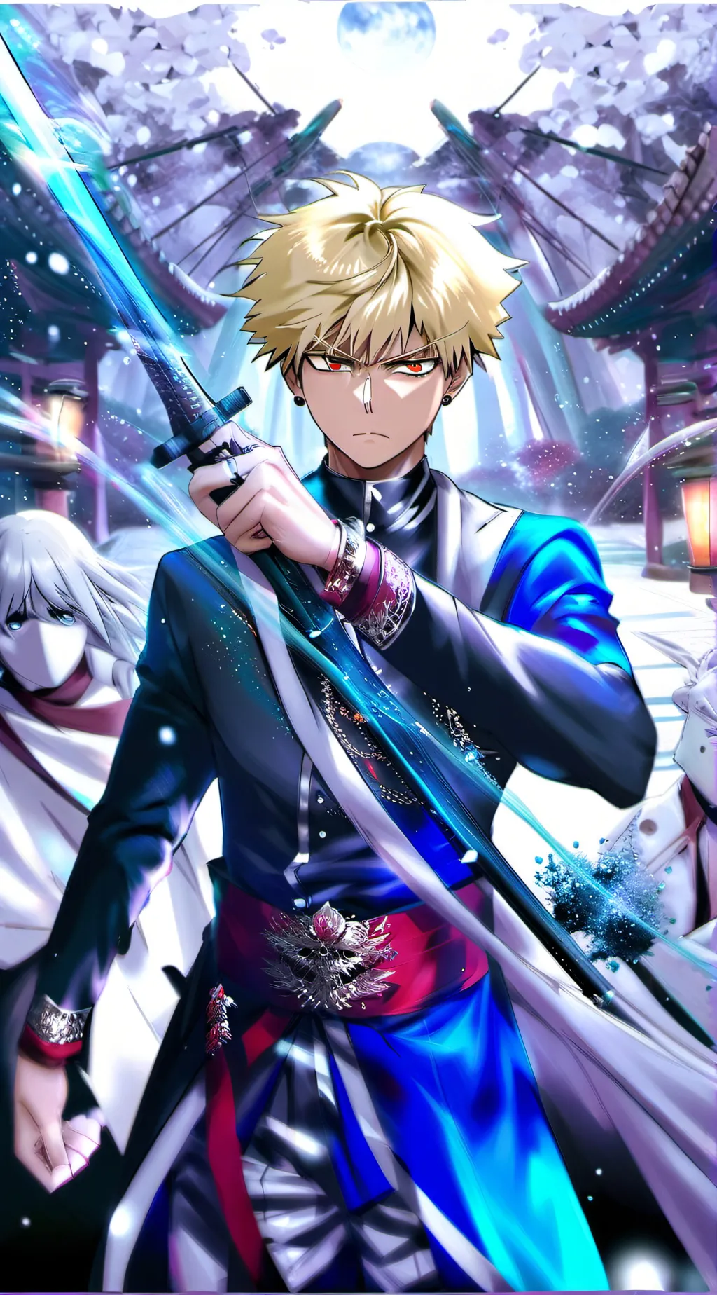 ai character: Katsuki Bakugou background
