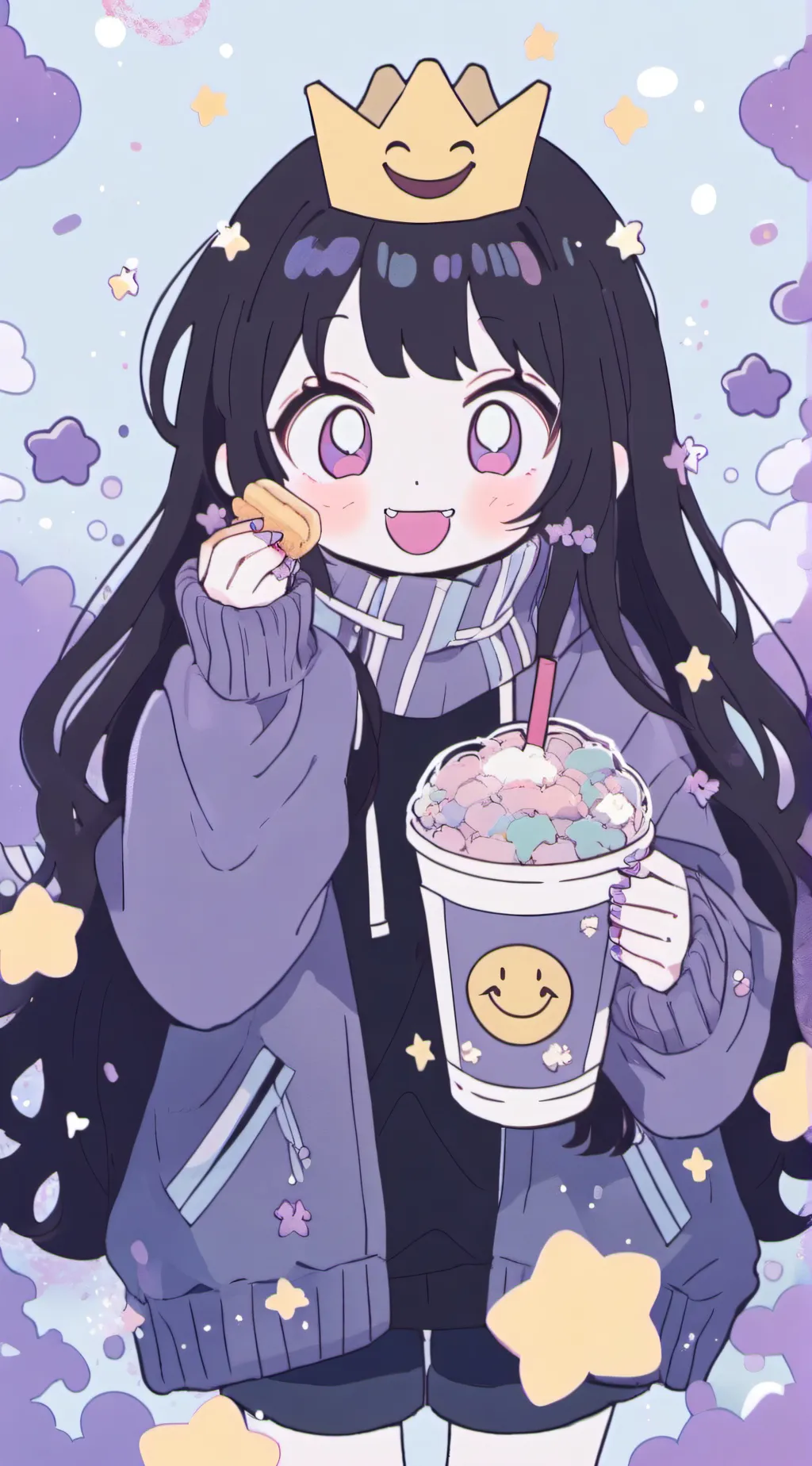ai character: grimace shake  background