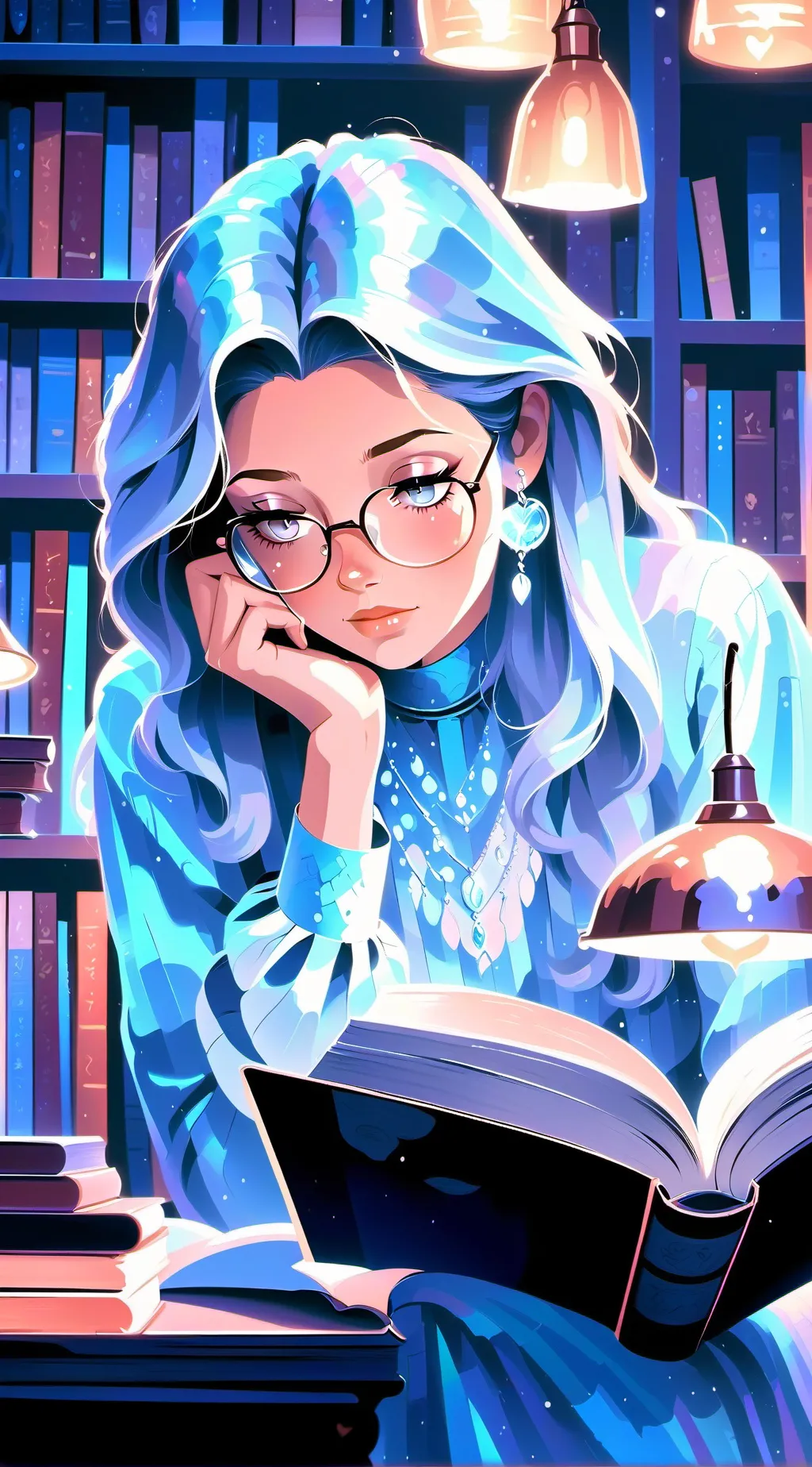 ai character: Lilac background