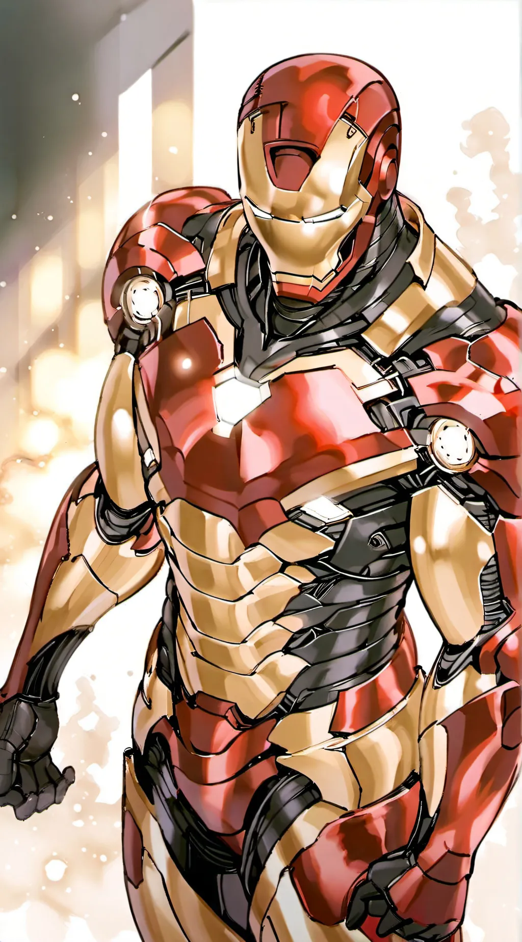 ai character: symbiote ironman background
