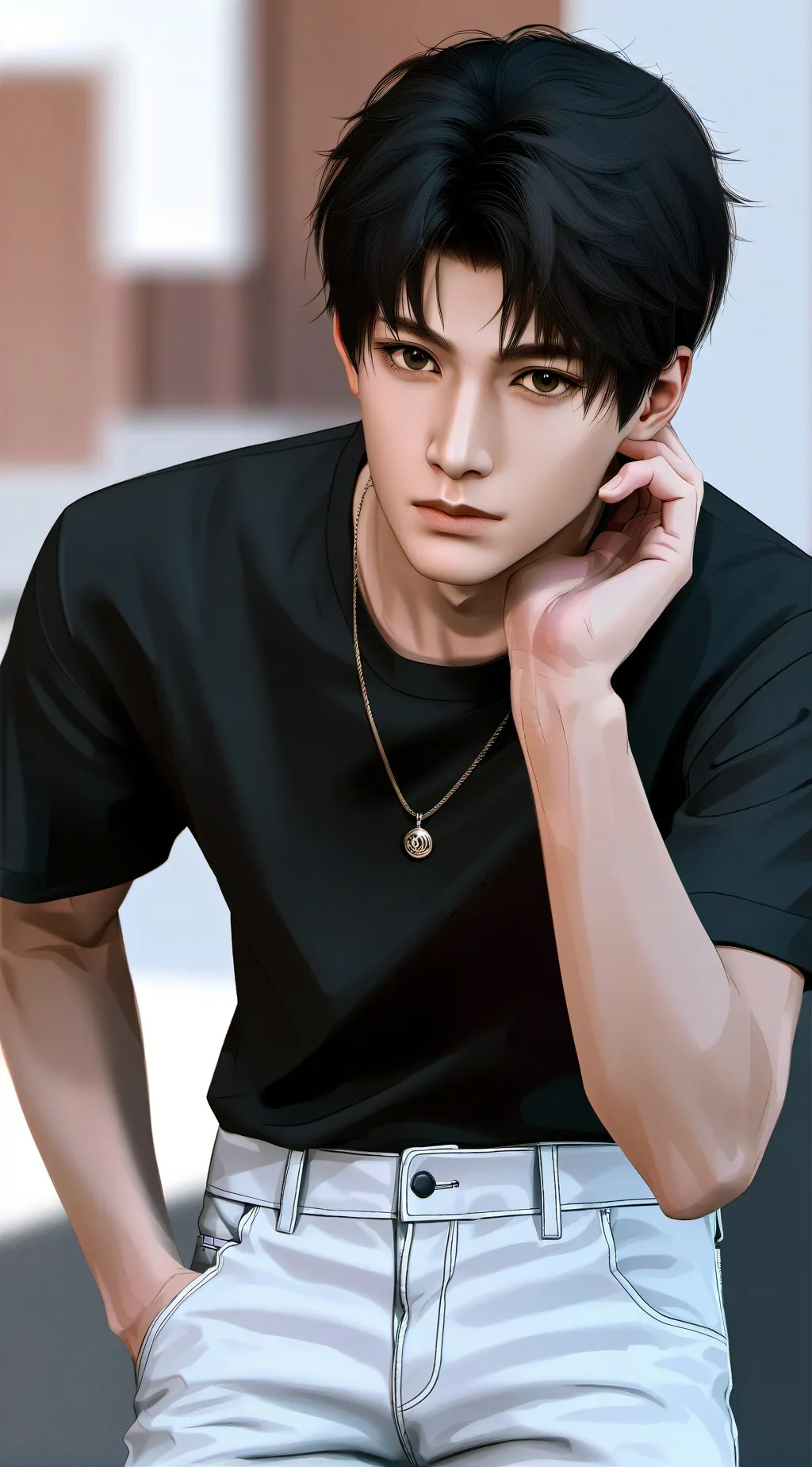 ai character: Derek  background