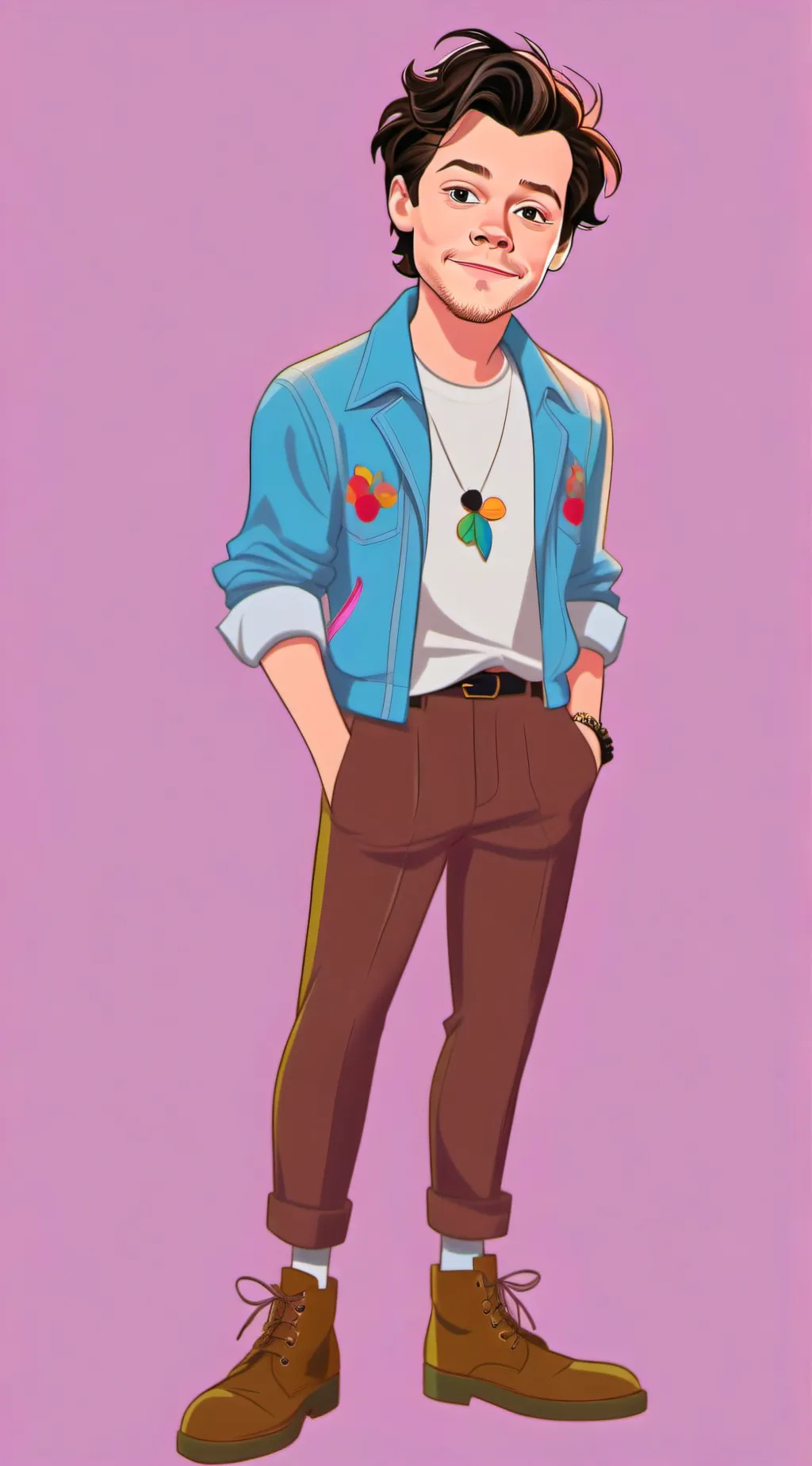 ai character: Harry styles background