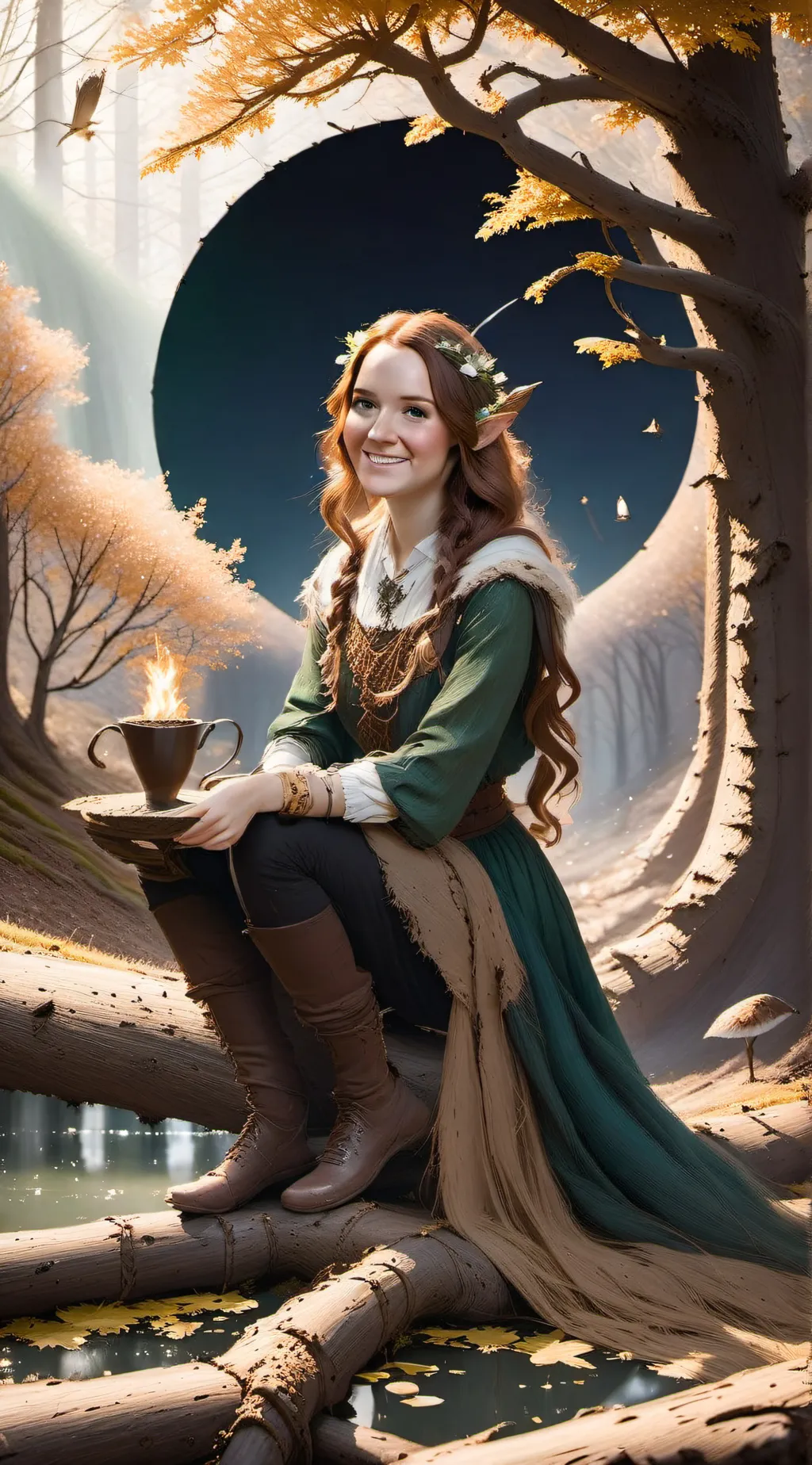 ai character: Moonflower background