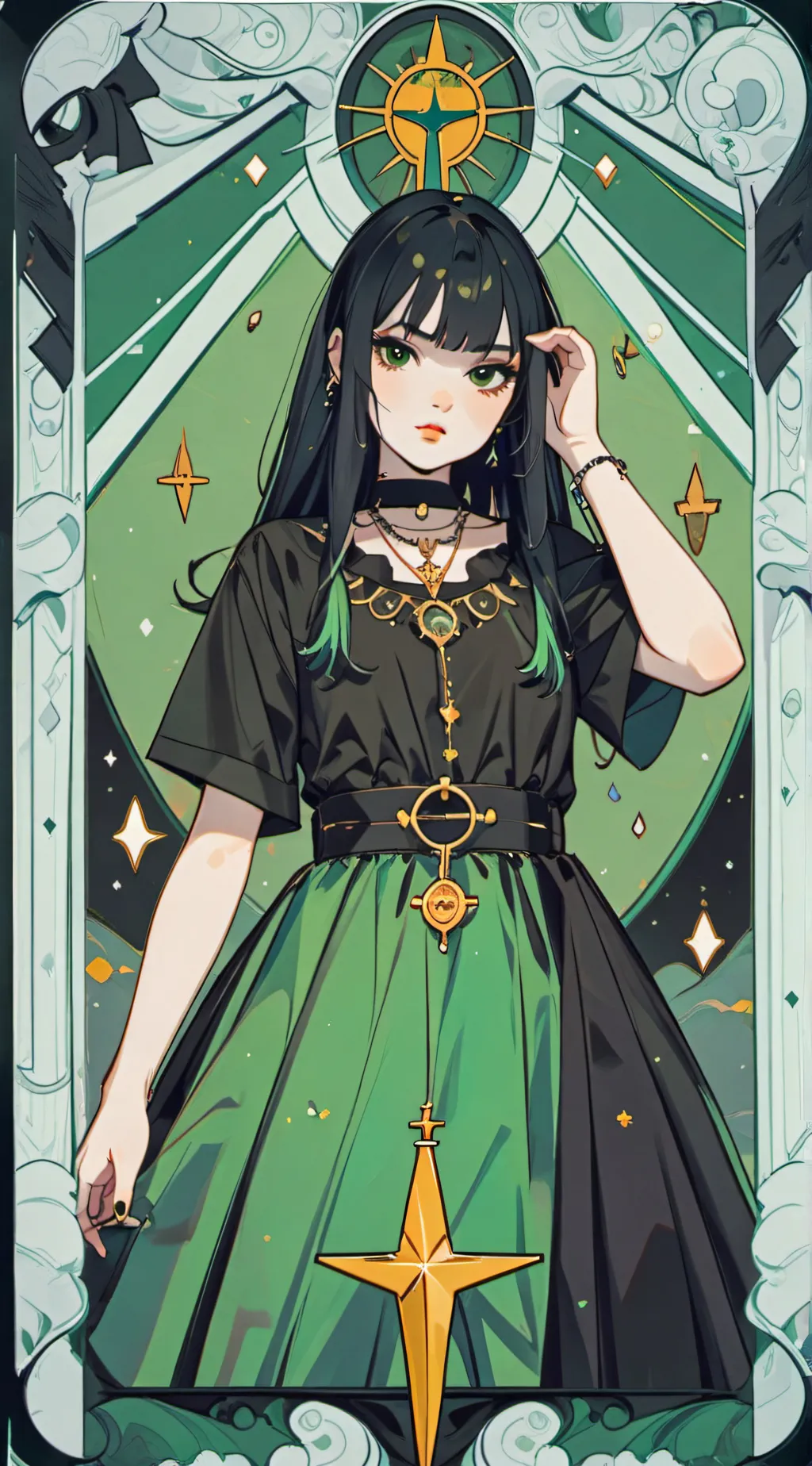 ai character: Moon background