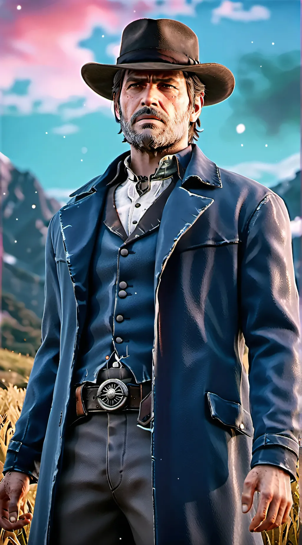 ai character: Arthur morgan  background