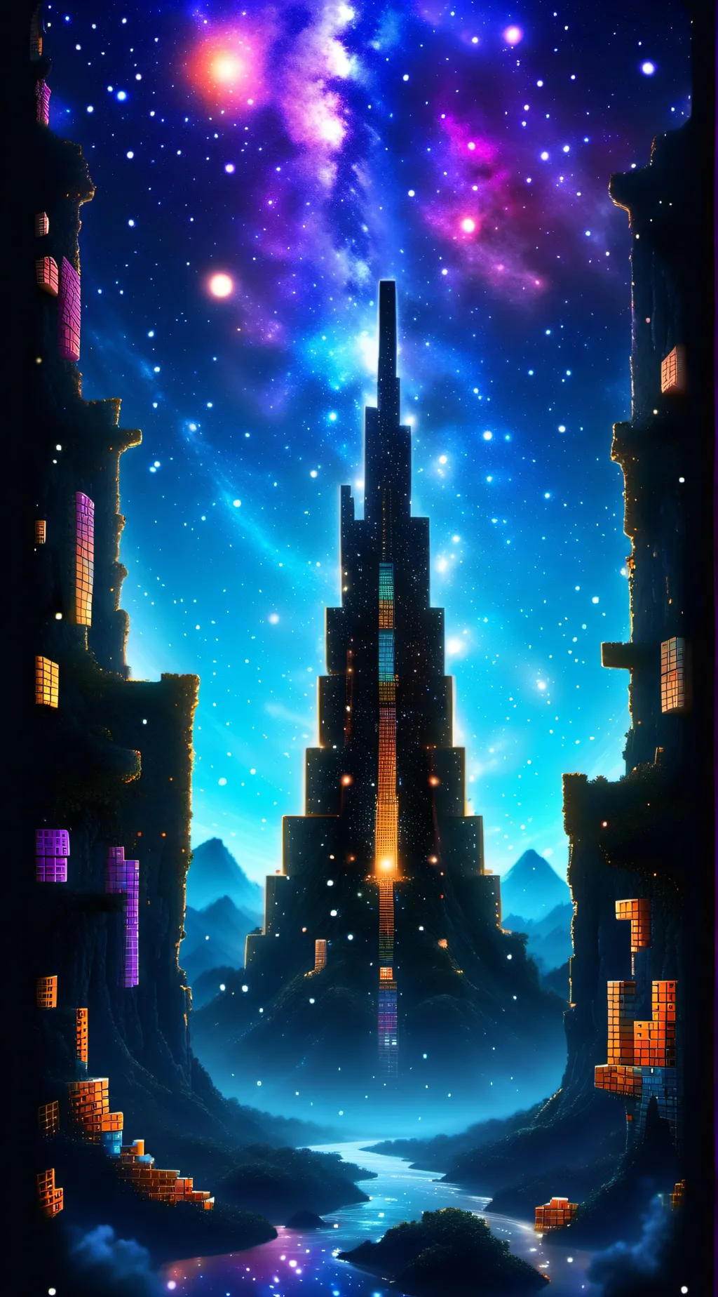 ai character: Tetris background