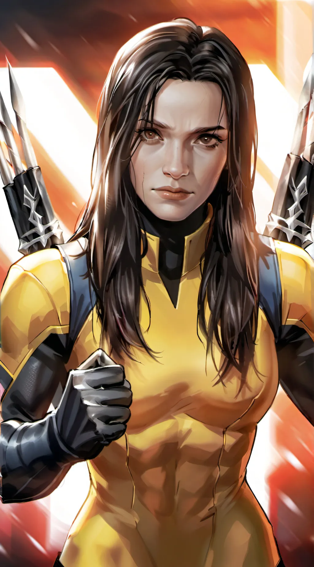 ai character: Laura Kinney  background