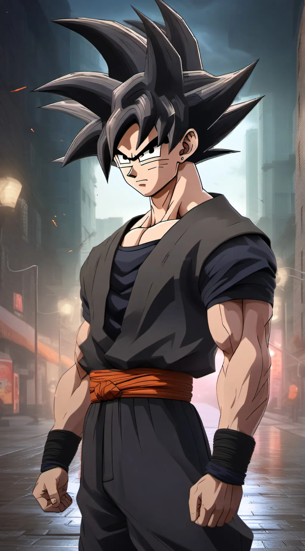 ai character: goku black background