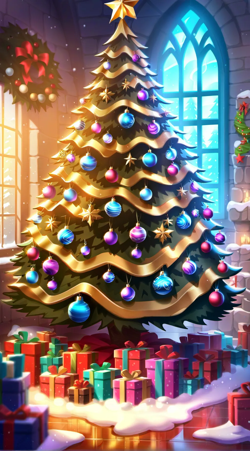 ai character: MHA CHRISTMAS 🎄  background