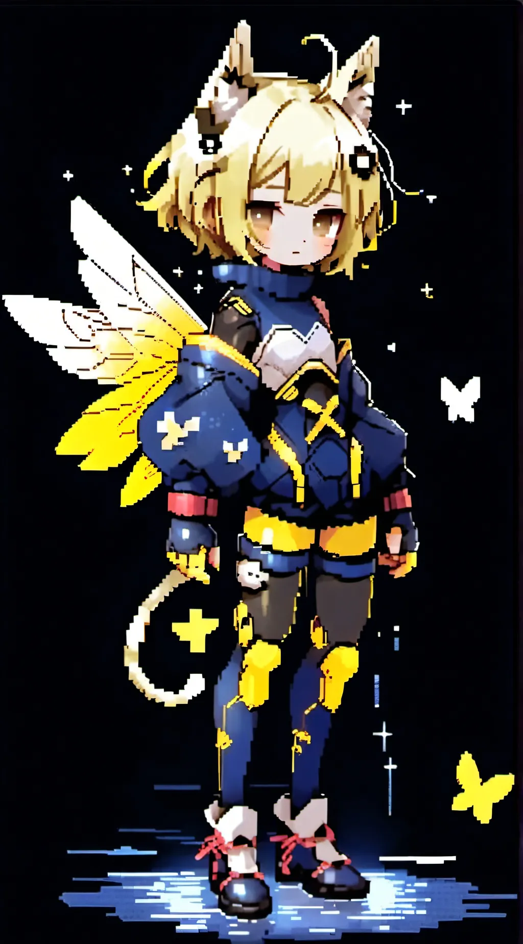 ai character: cat bee background