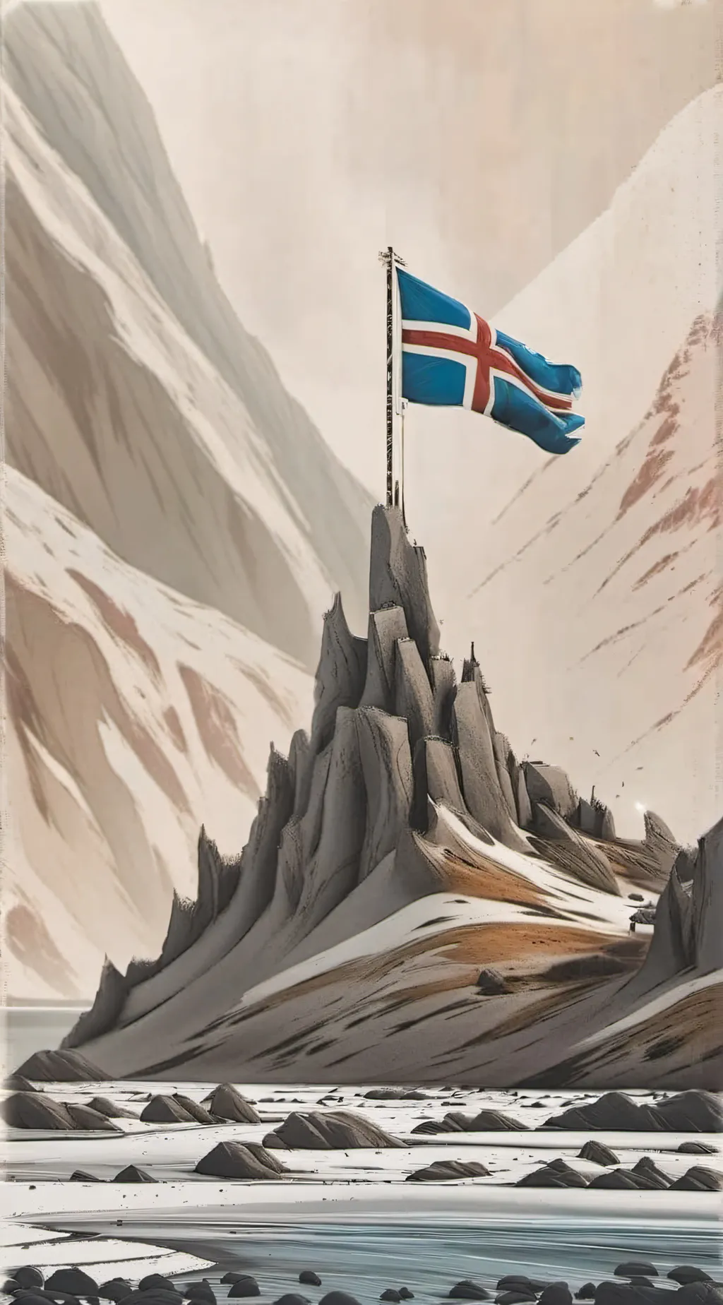 ai character: Iceland  background