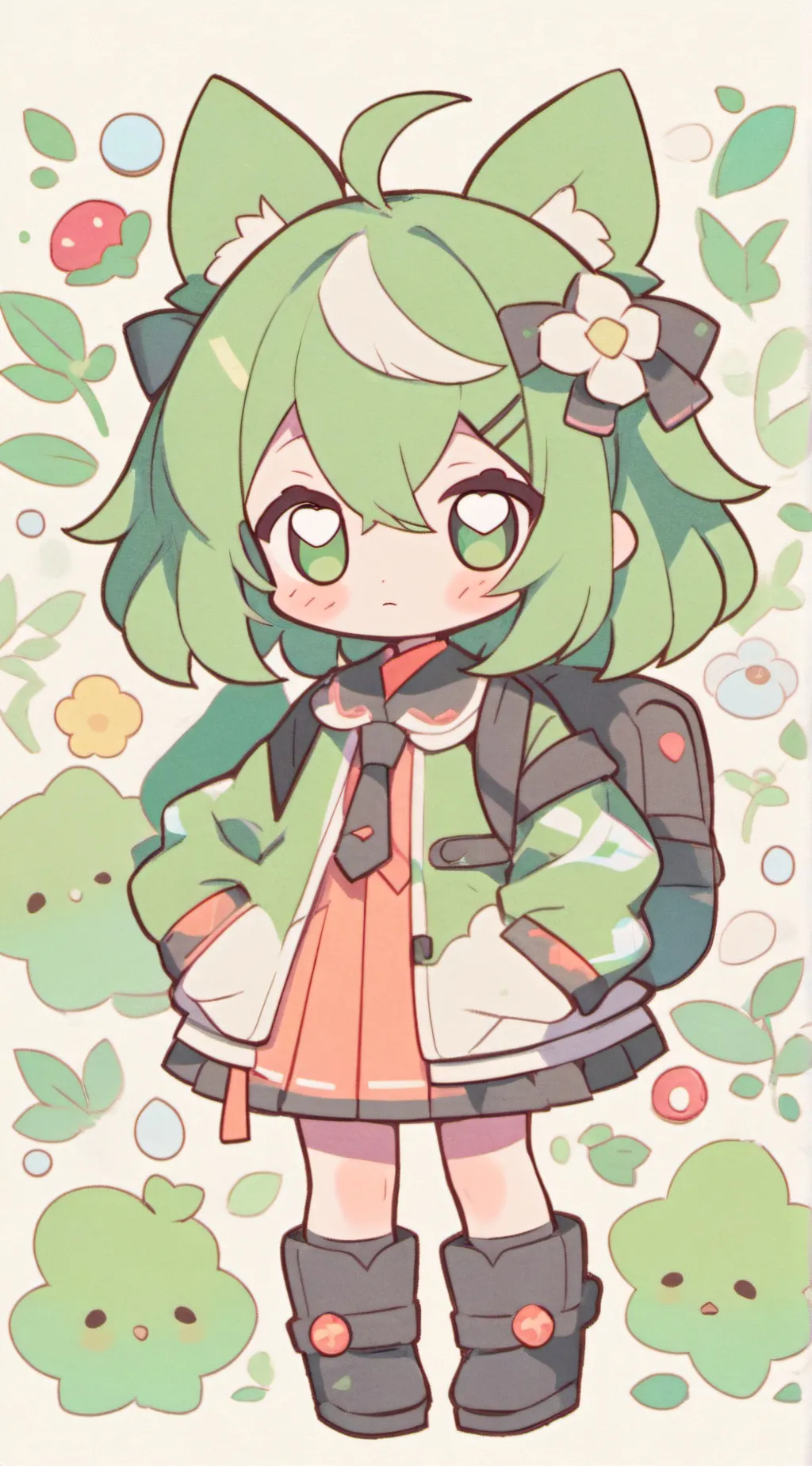ai character: Lucky background