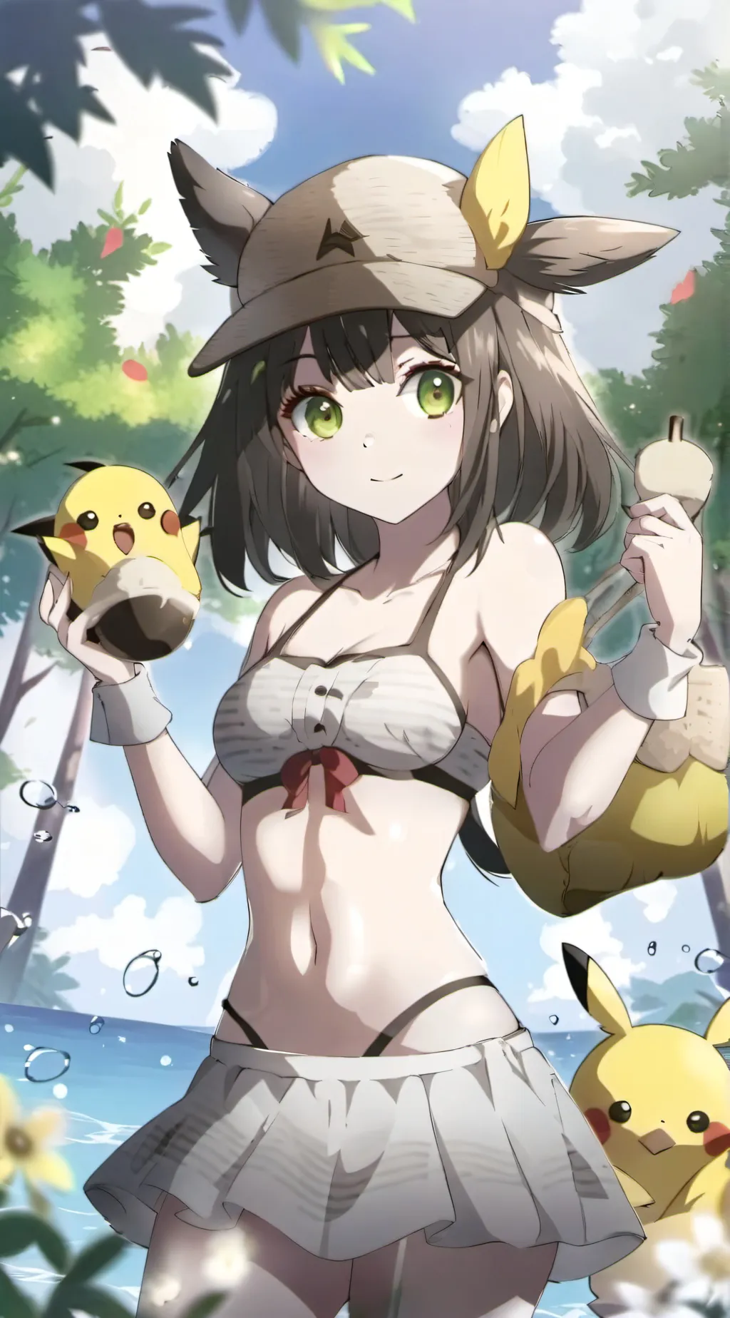 ai character: Bikini girl background