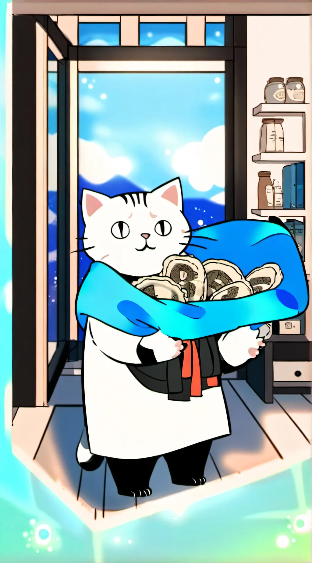 ai character: Catgod background