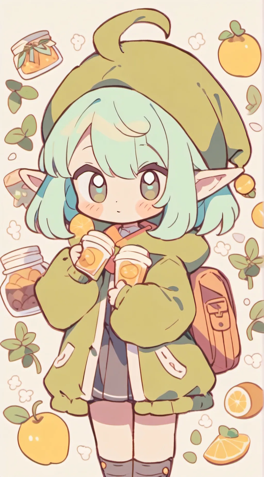 ai character: Elf girl and Mha  background