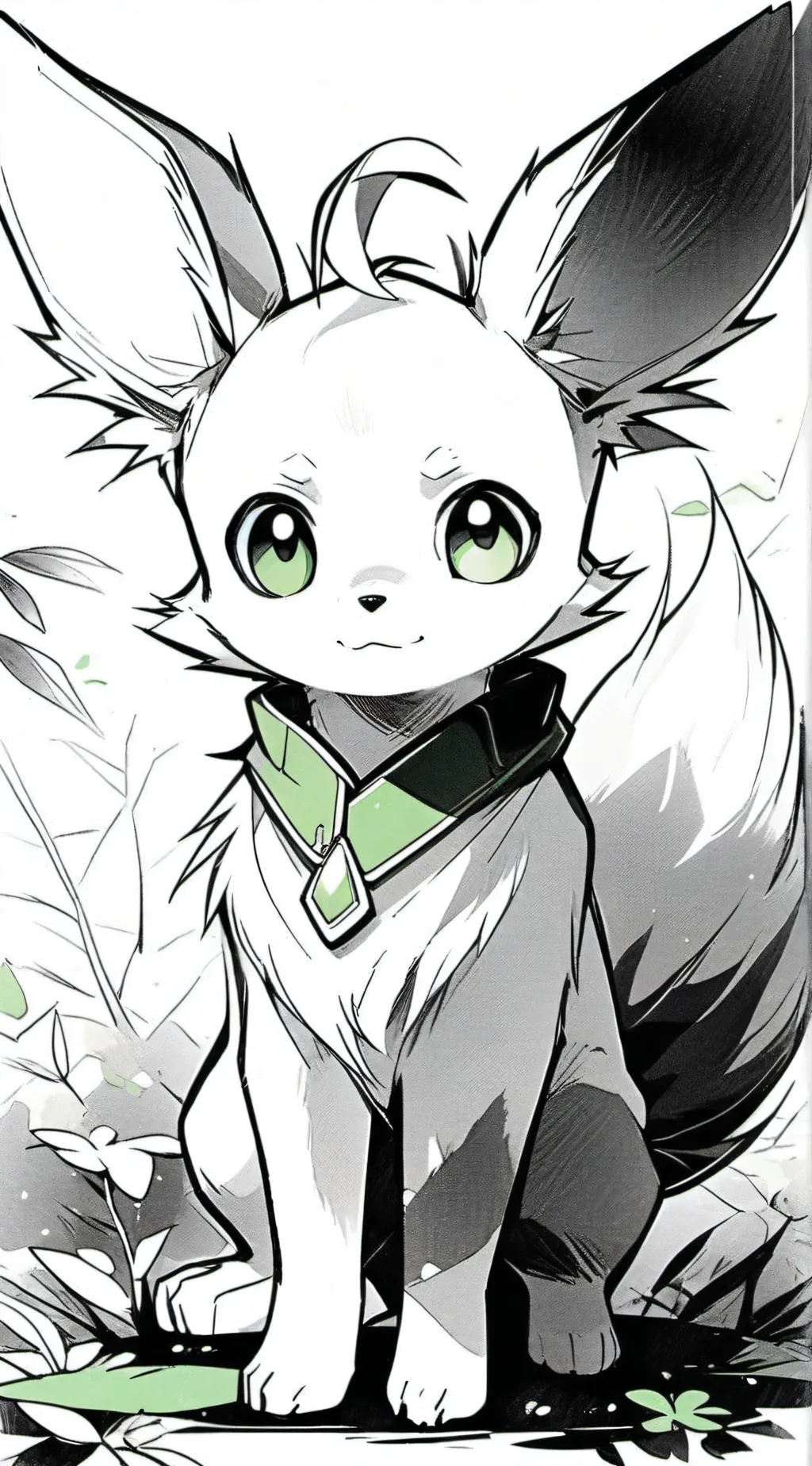 ai character: lime background