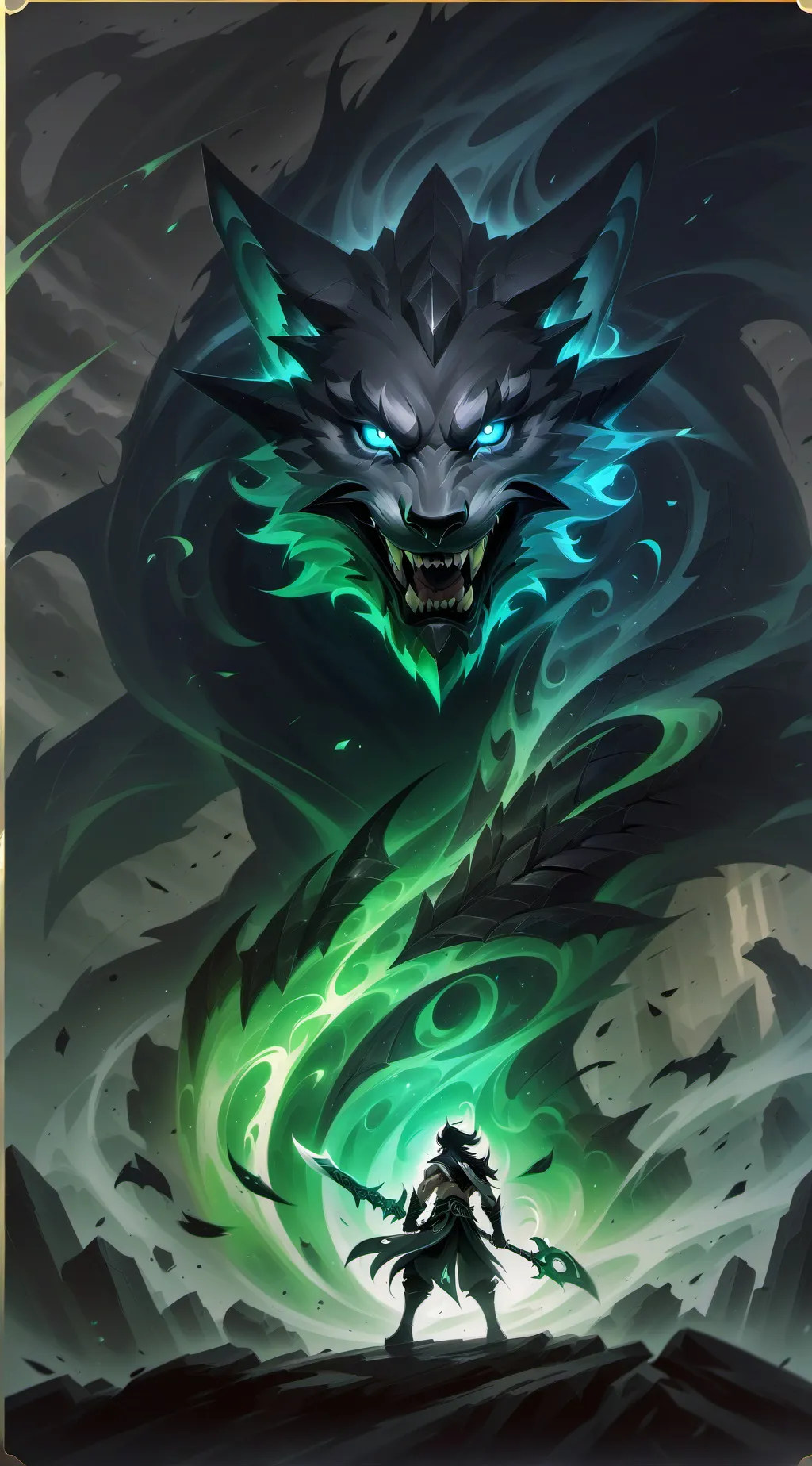 ai character: just a nice wolf  background