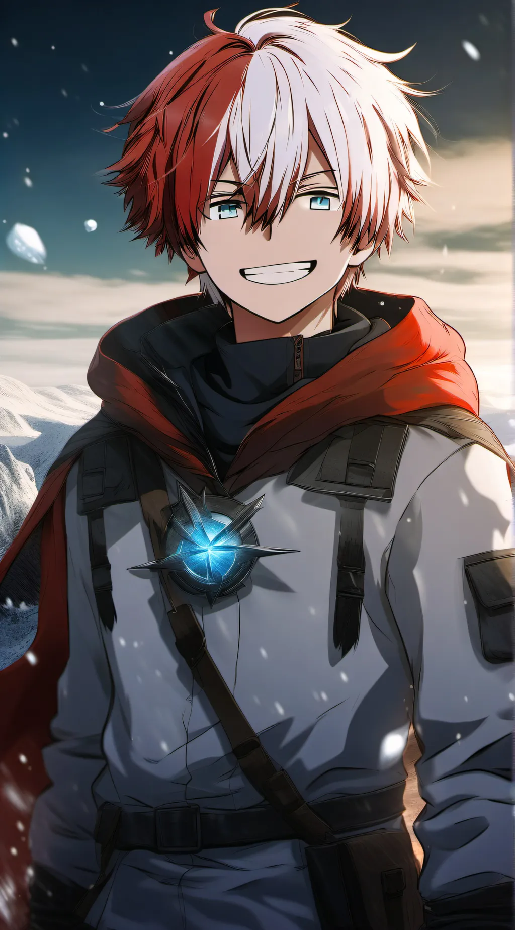 ai character: Shoto Todoroki  background