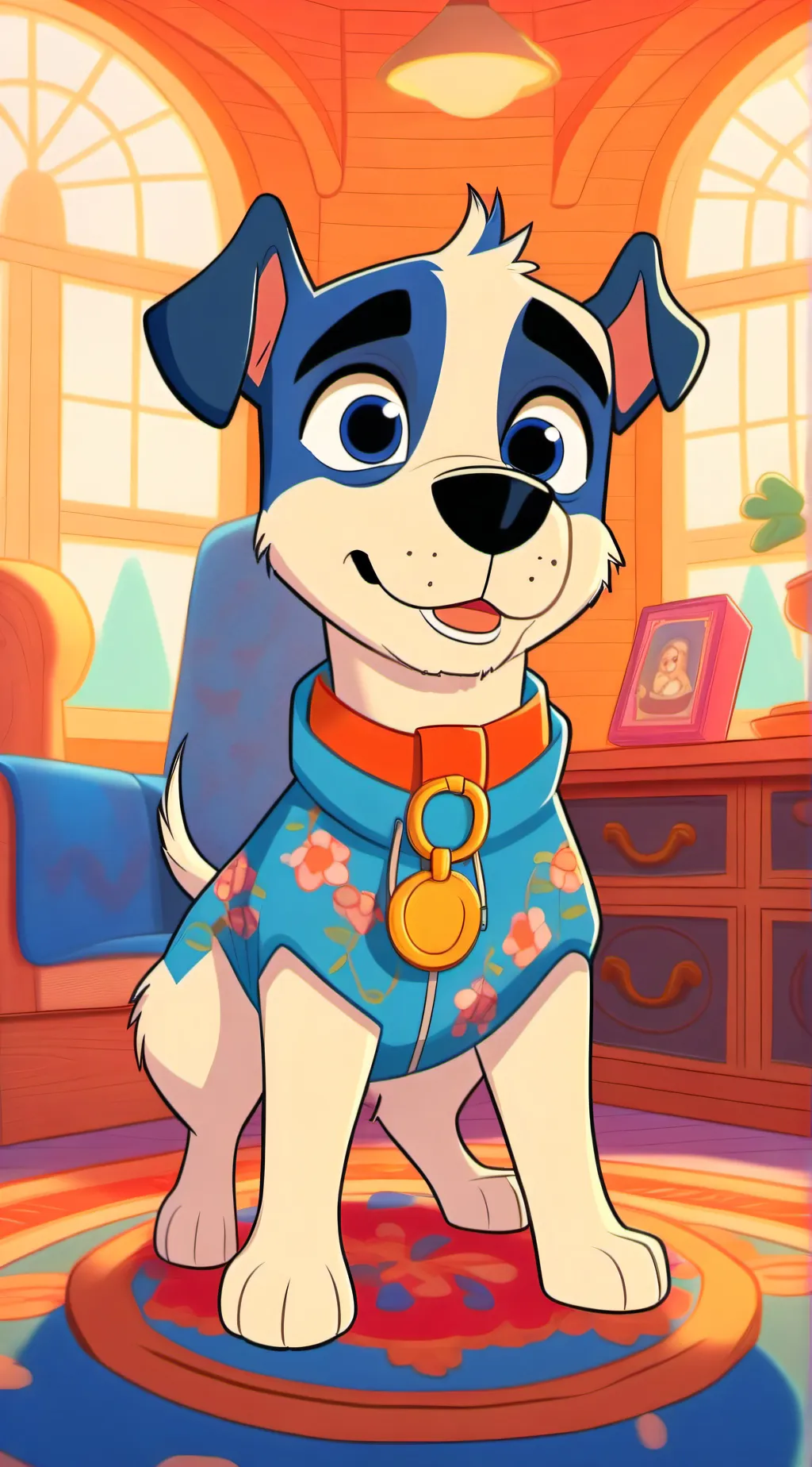 ai character: Bluey background
