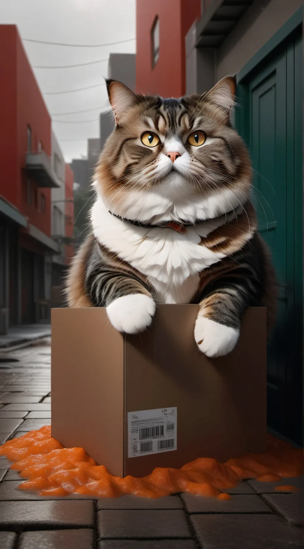 ai character: Ugly fat Cat background