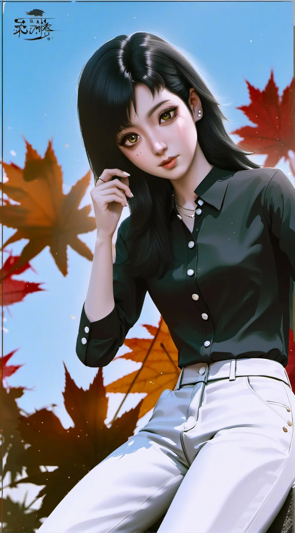 ai character: miss circle background