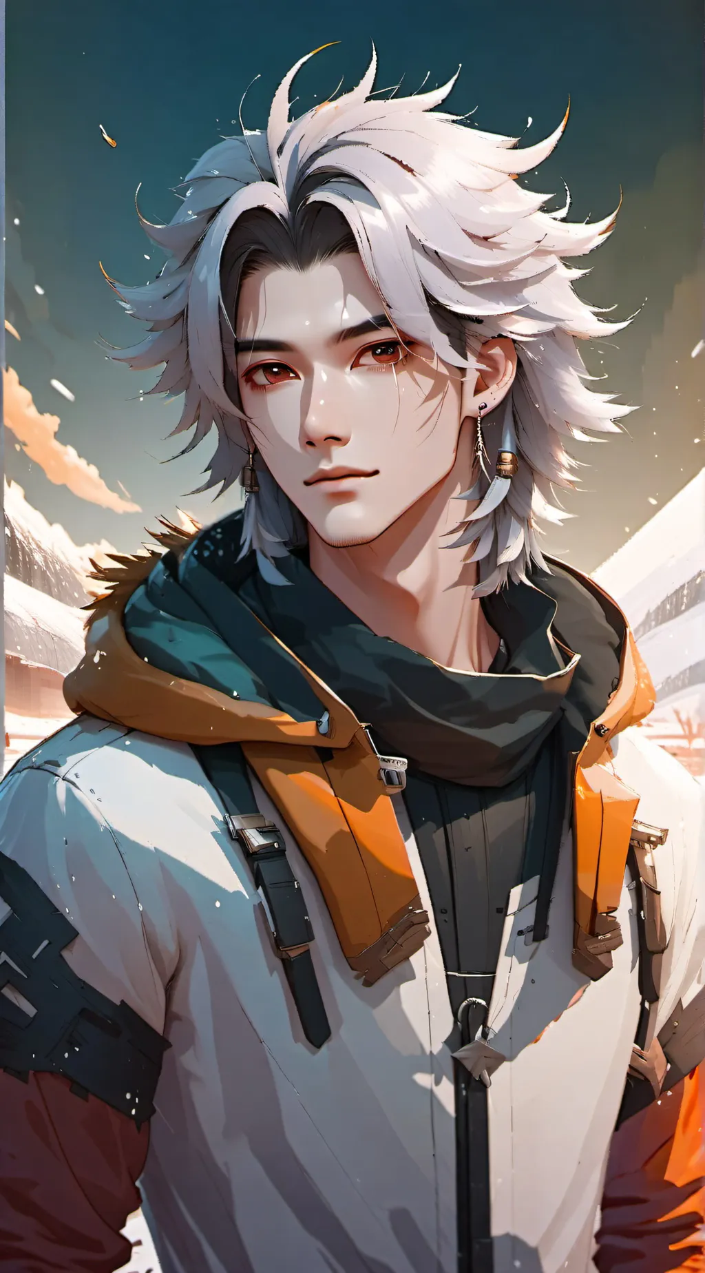 ai character: vicjohn Mathew  background