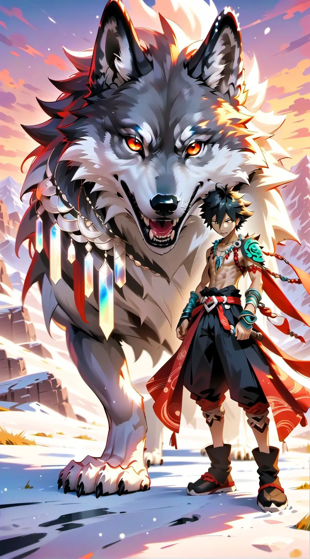 ai character: dabi wolf keep own background