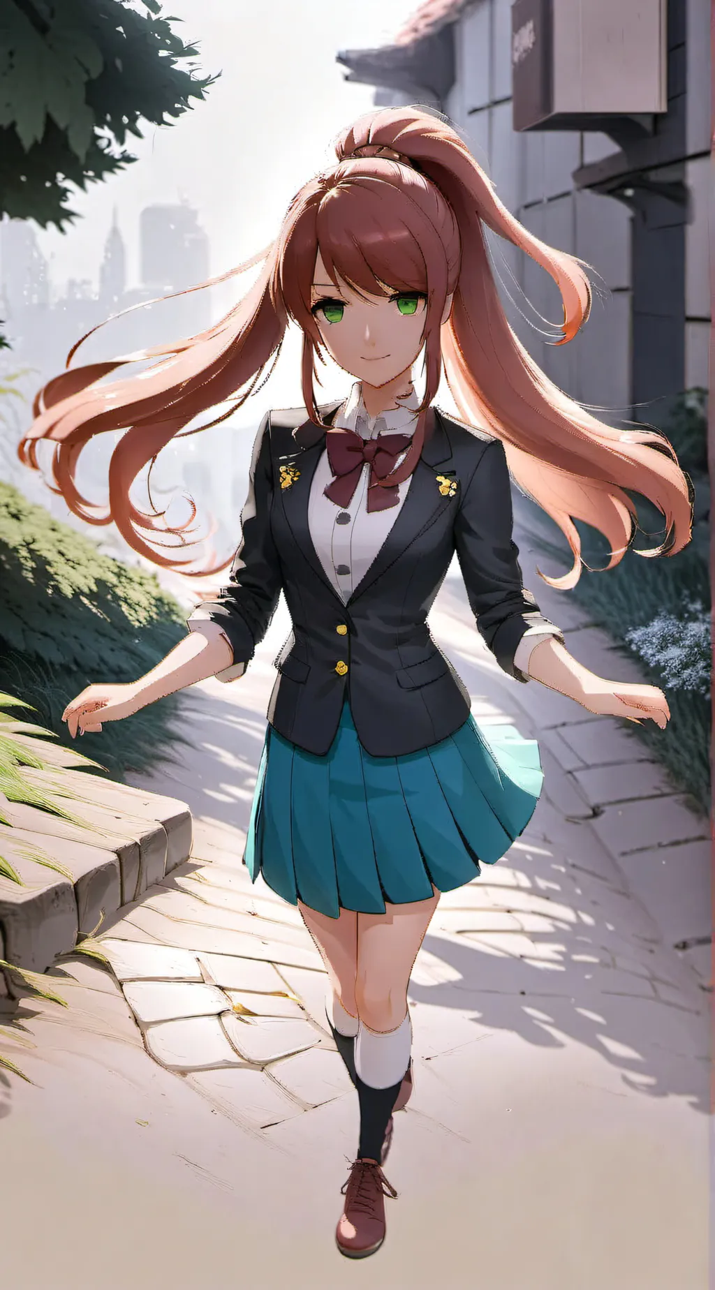 ai character: Monika  background