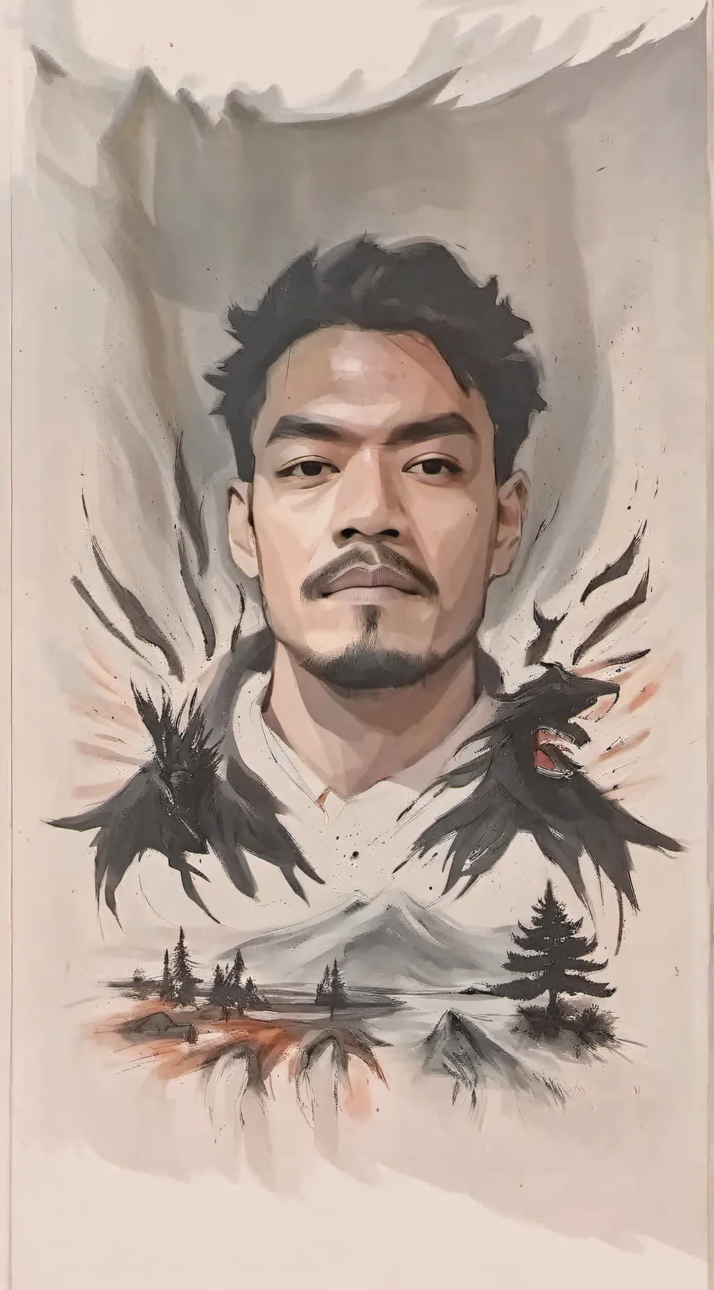 ai character: Mex samurai  background